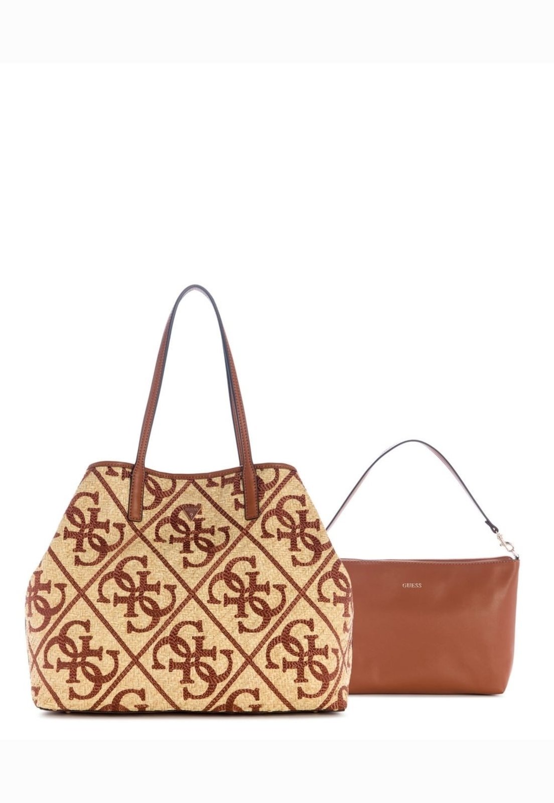 Bolsa Guess Kirsten Tote Grande 2 em 1 Caramelo