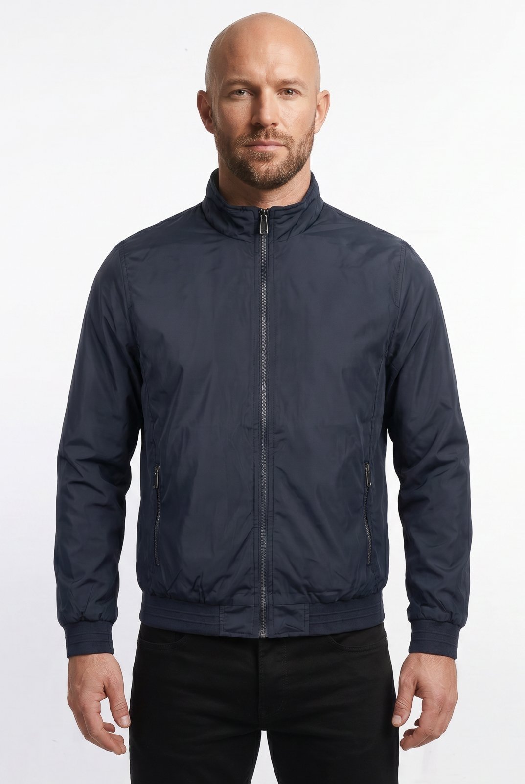 Jaqueta masculina nylon resinada 69485 - Azul Marinho