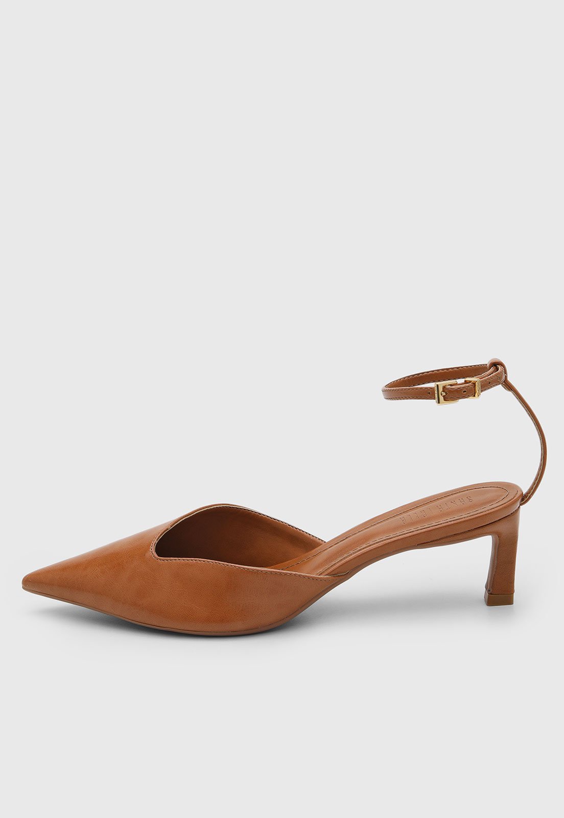 Scarpin Feminino Santa Lolla Salto Baixo Slingback Caramelo
