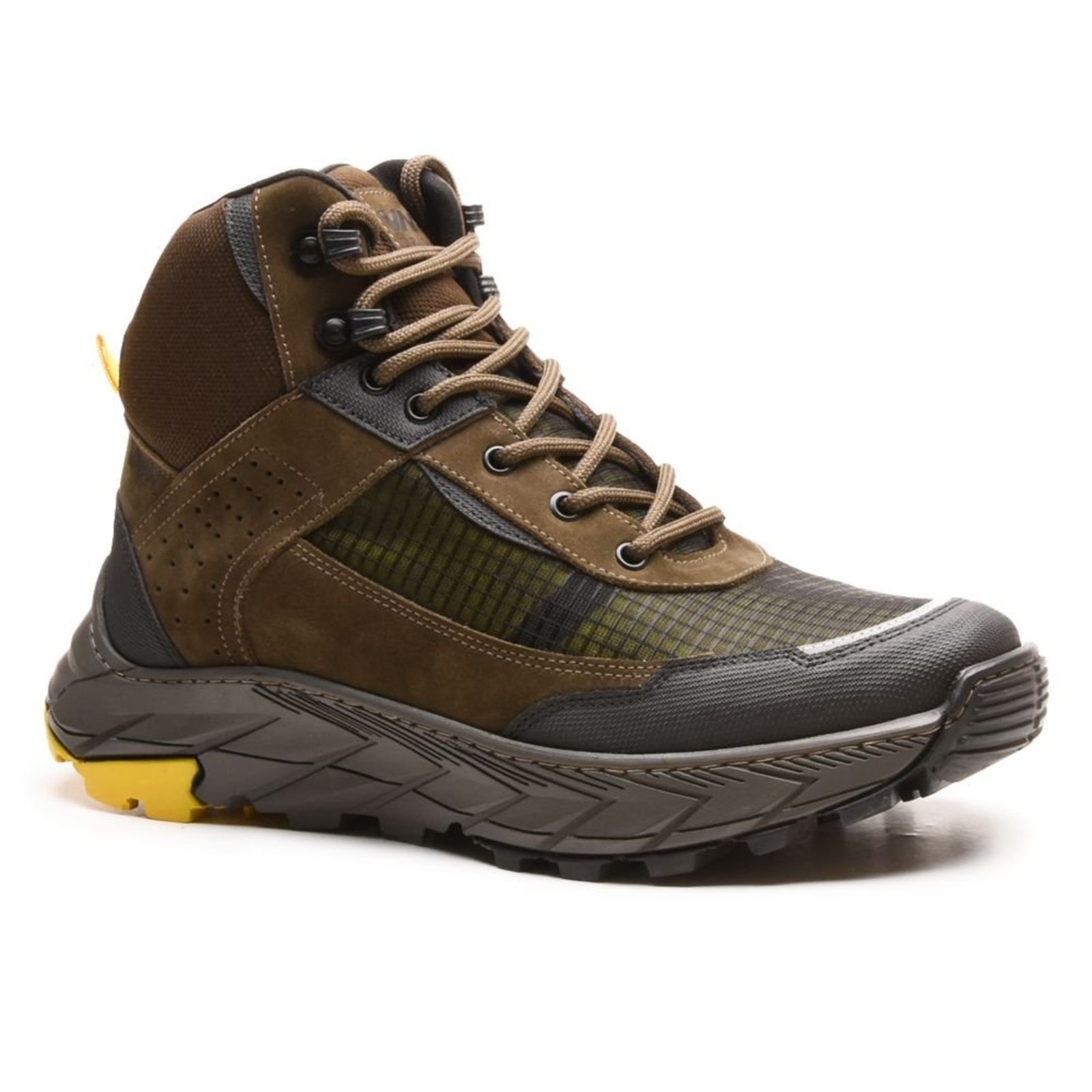 Bota Masculina Cano Baixo com Solado Antiderrapante e Estampa Militar Verde