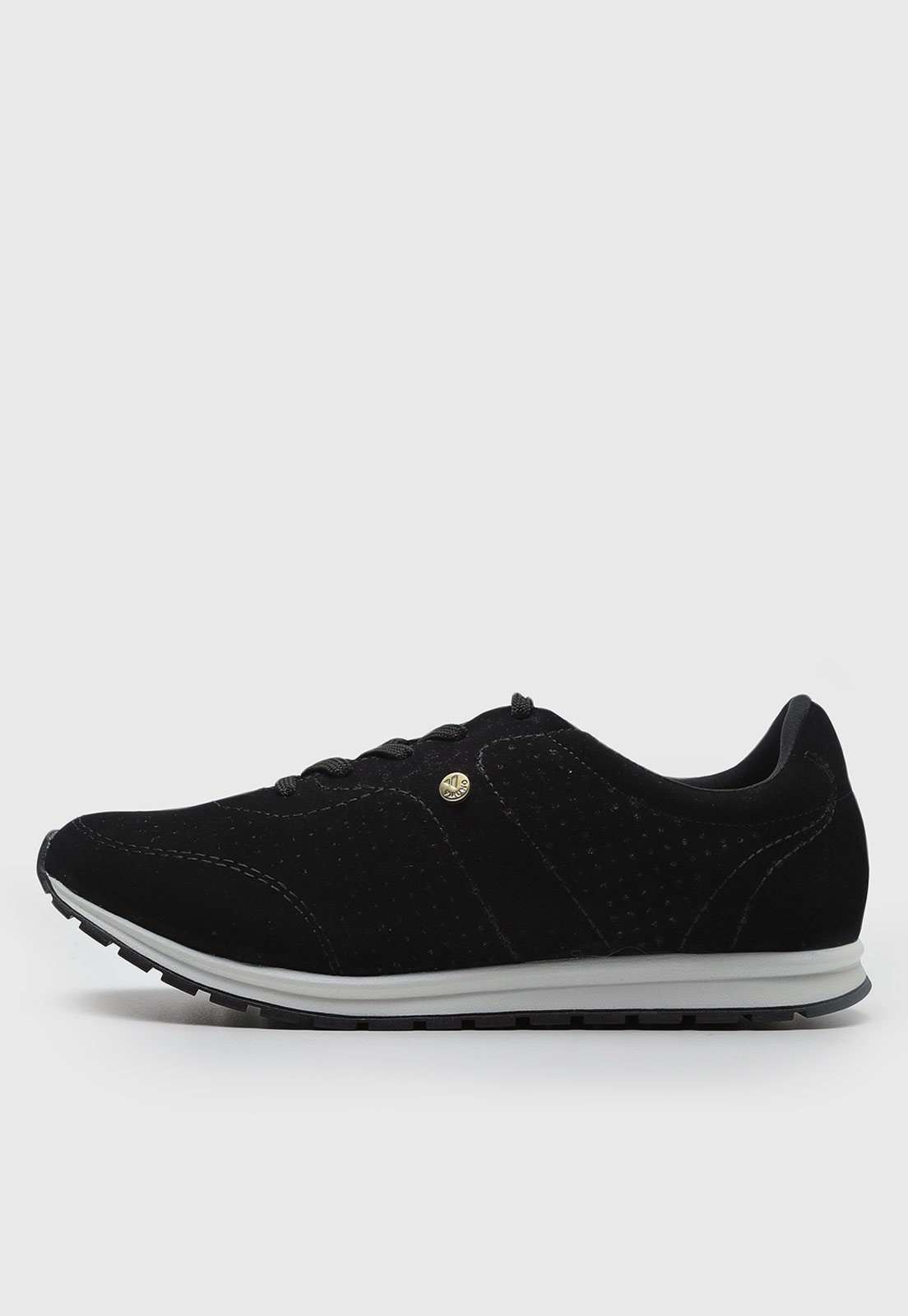 Tênis Feminino Via Uno Ponta Redonda Preto