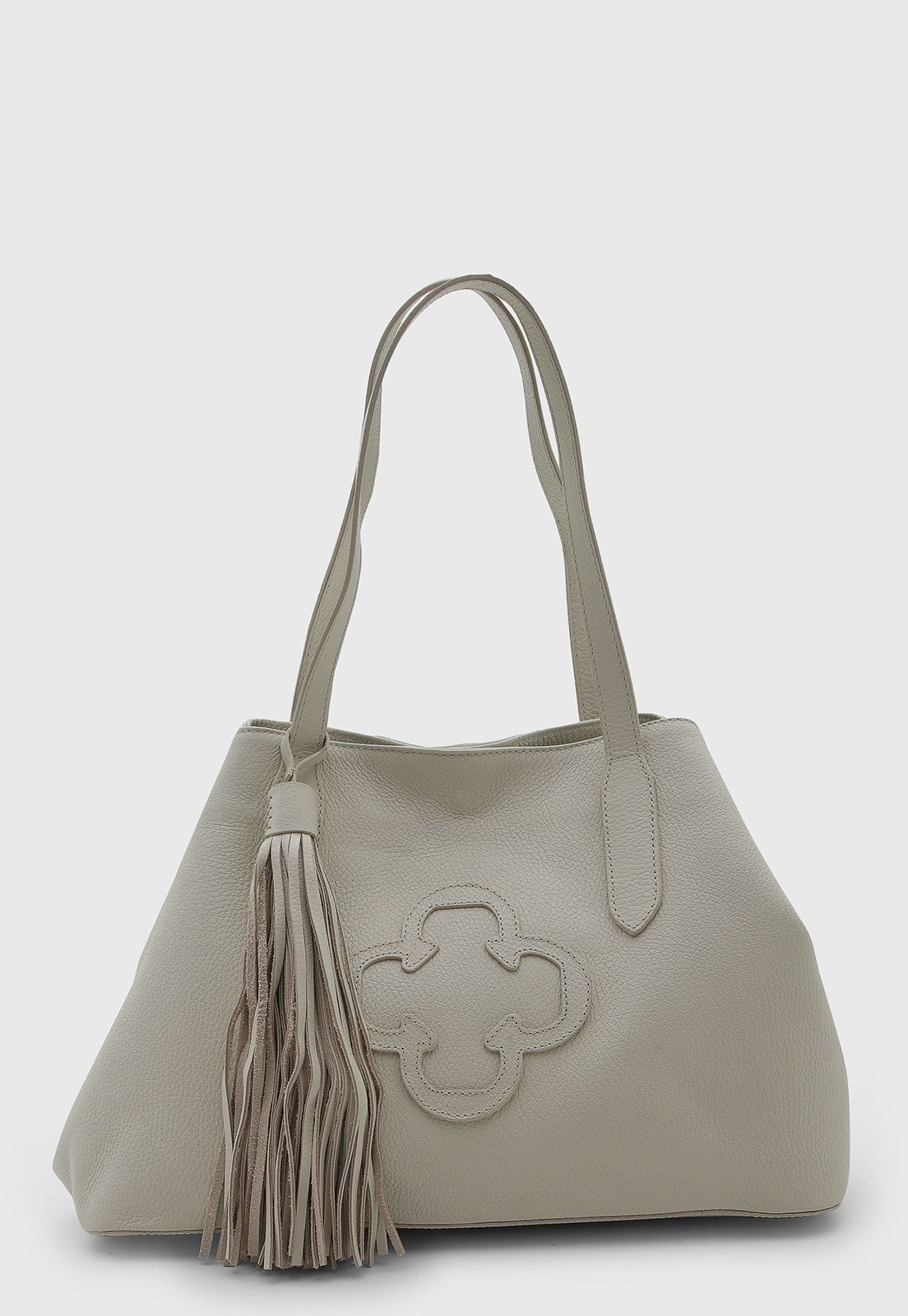 Bolsa Feminina Capodarte Couro Modelo Tote Off-white