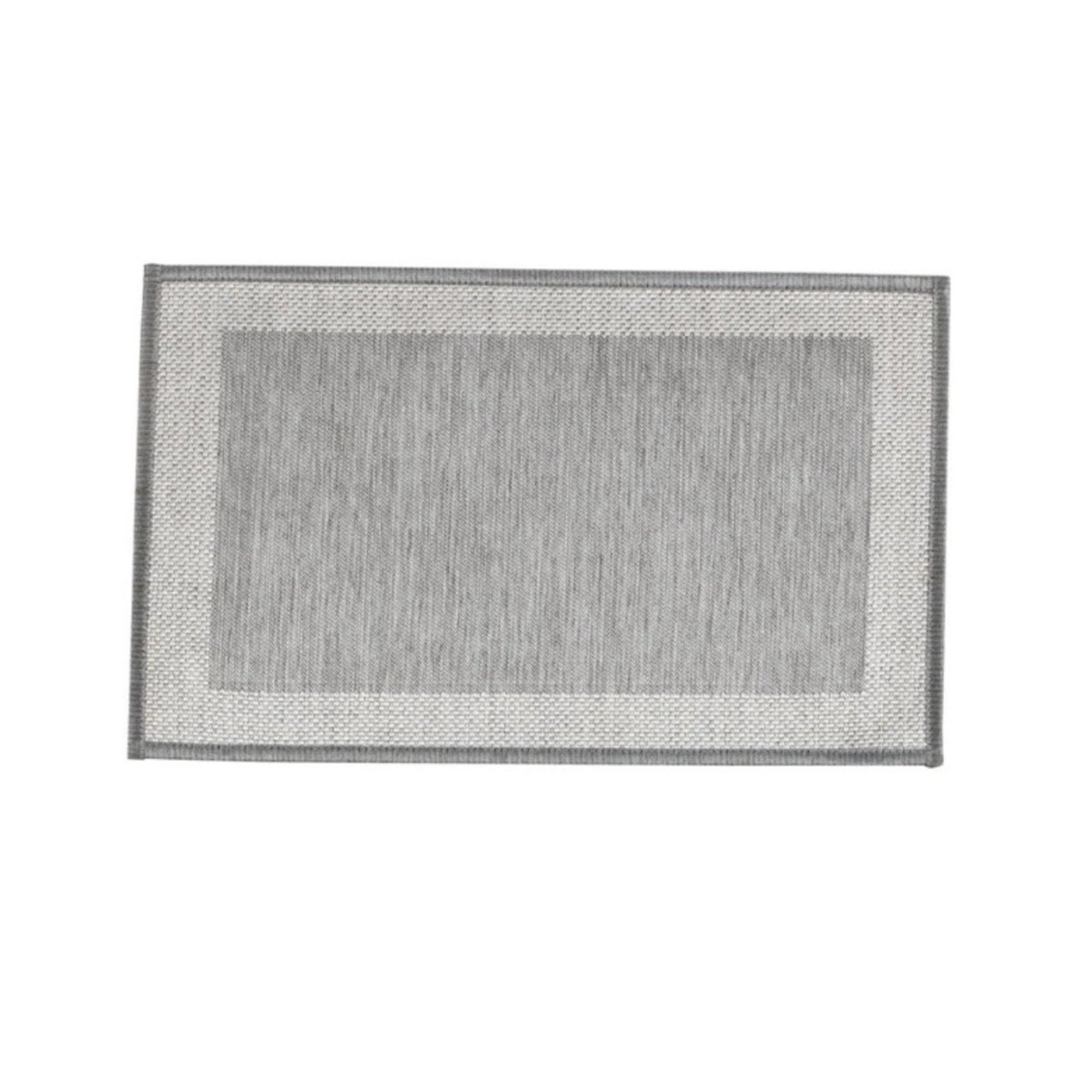 Tapete Capacho Porta Multiuso 50x70 Kacyumara Multi Square Black Preto