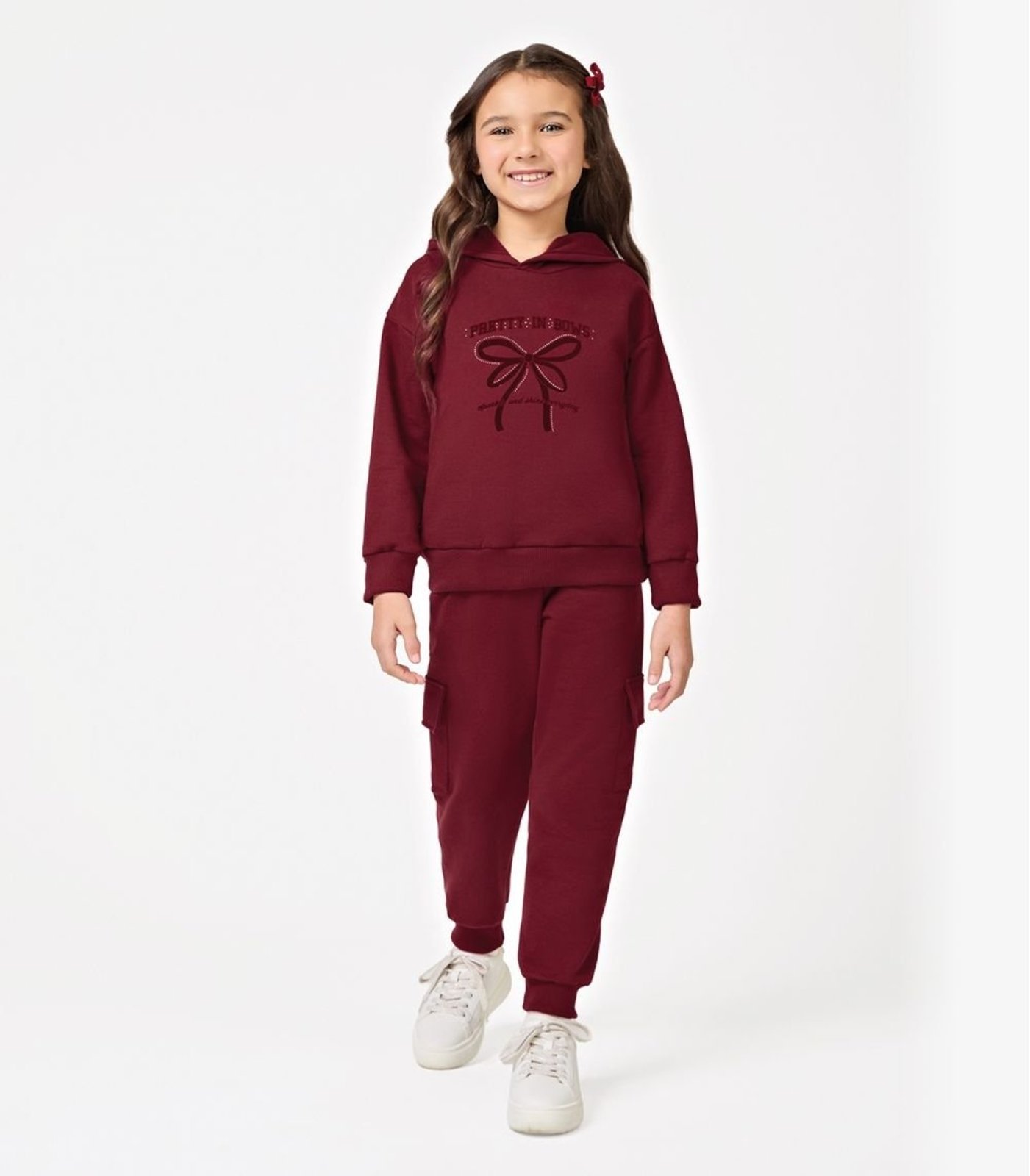 Infantil - Conjunto Blusão Com Calça Menina Trick Nick Vermelho