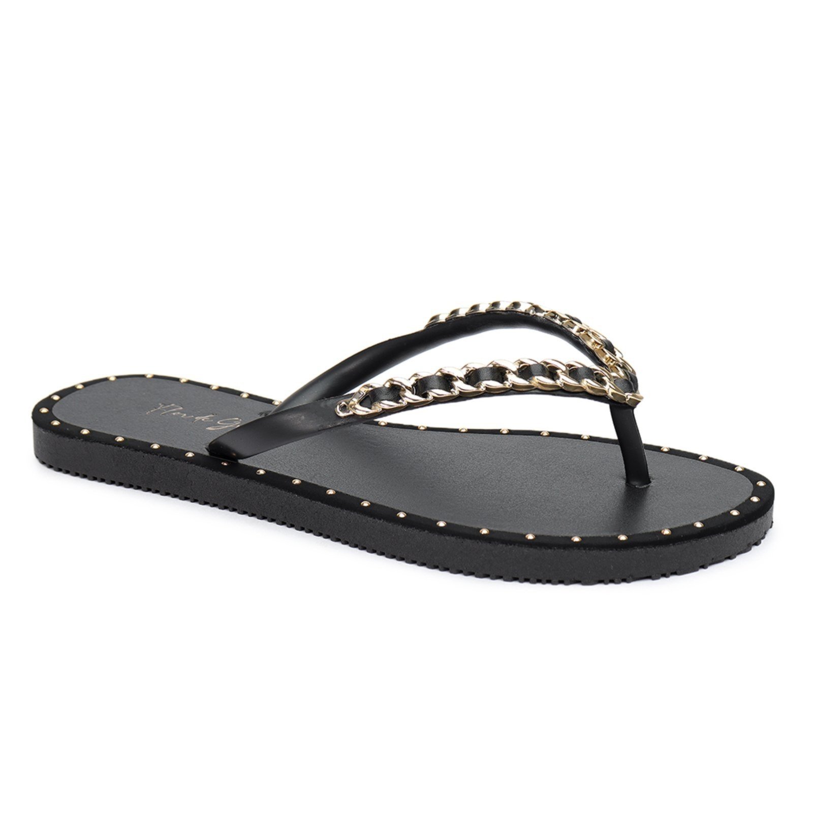 Chinelo Casual Flor de Griffe Dia a Dia Luxo Preto