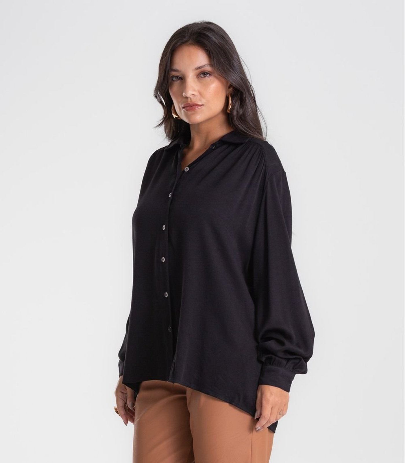 Camisa Feminina Manga Longa Endless Preto