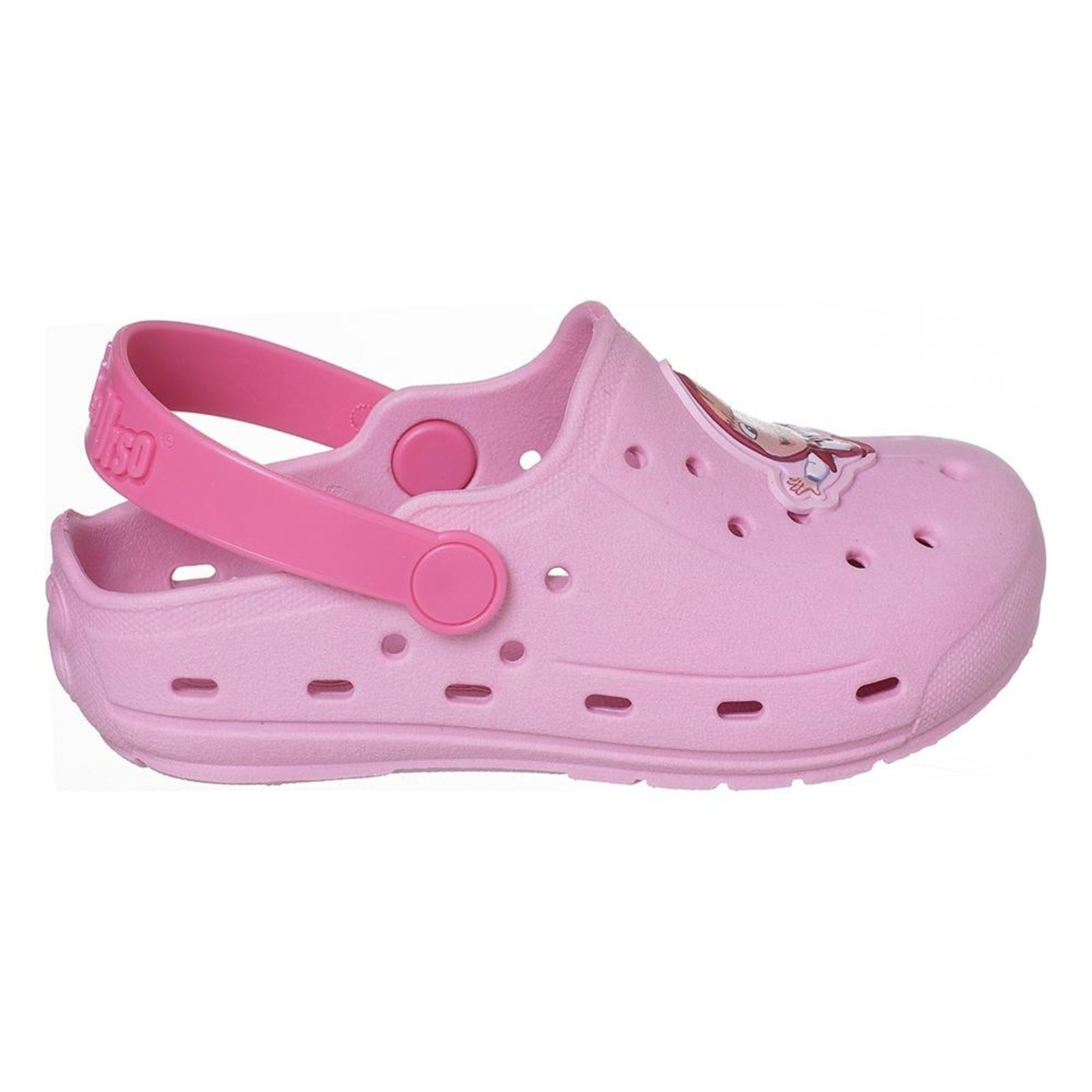 Vista 3 Infantil - Sandália Babuche Menina Pé com Pé Personagem Animado Masha Papete Leve Macia rosa Pé com pé rosa