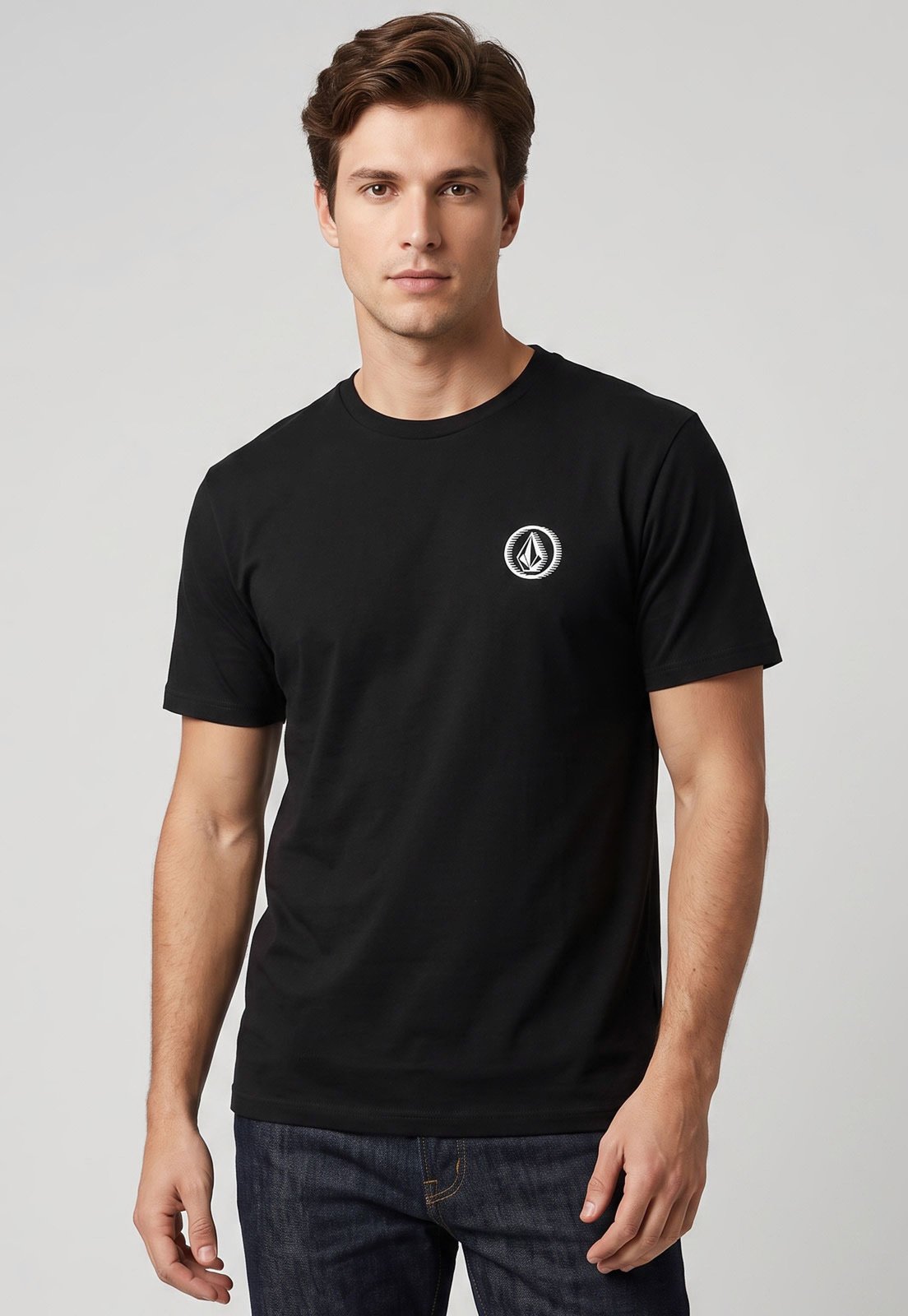 Camiseta Masculina Volcom Silk Circle Stone Preta