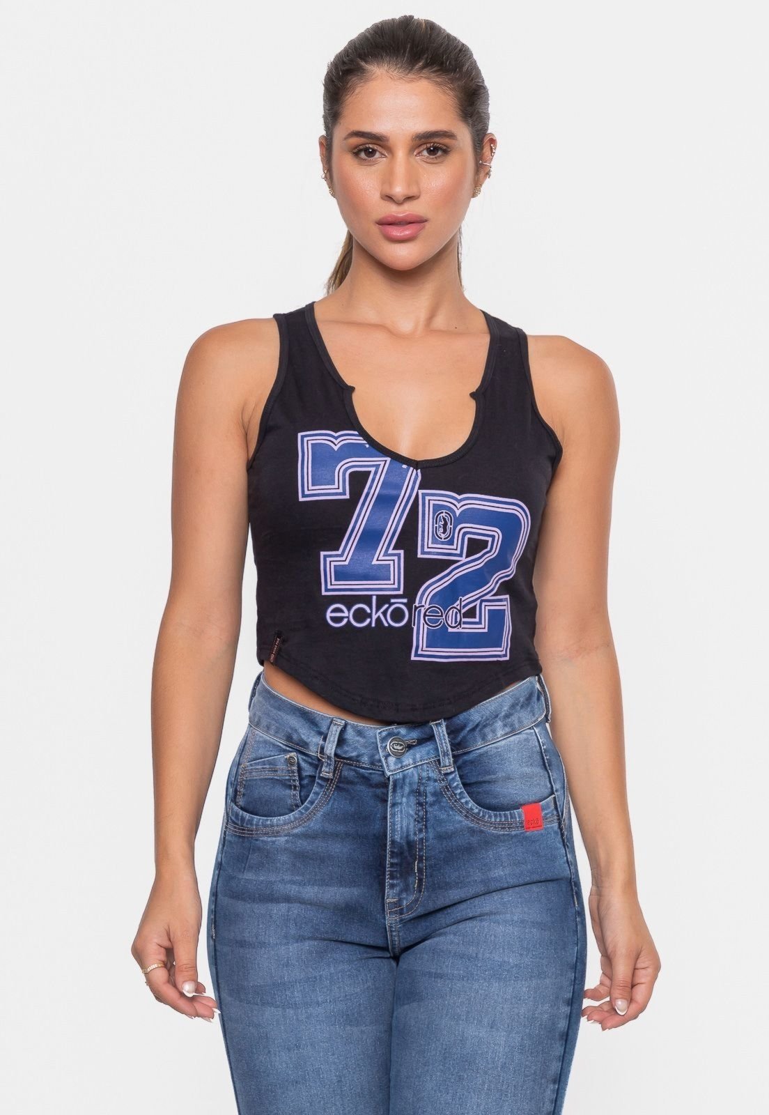 Top Ecko Feminino Line Preta