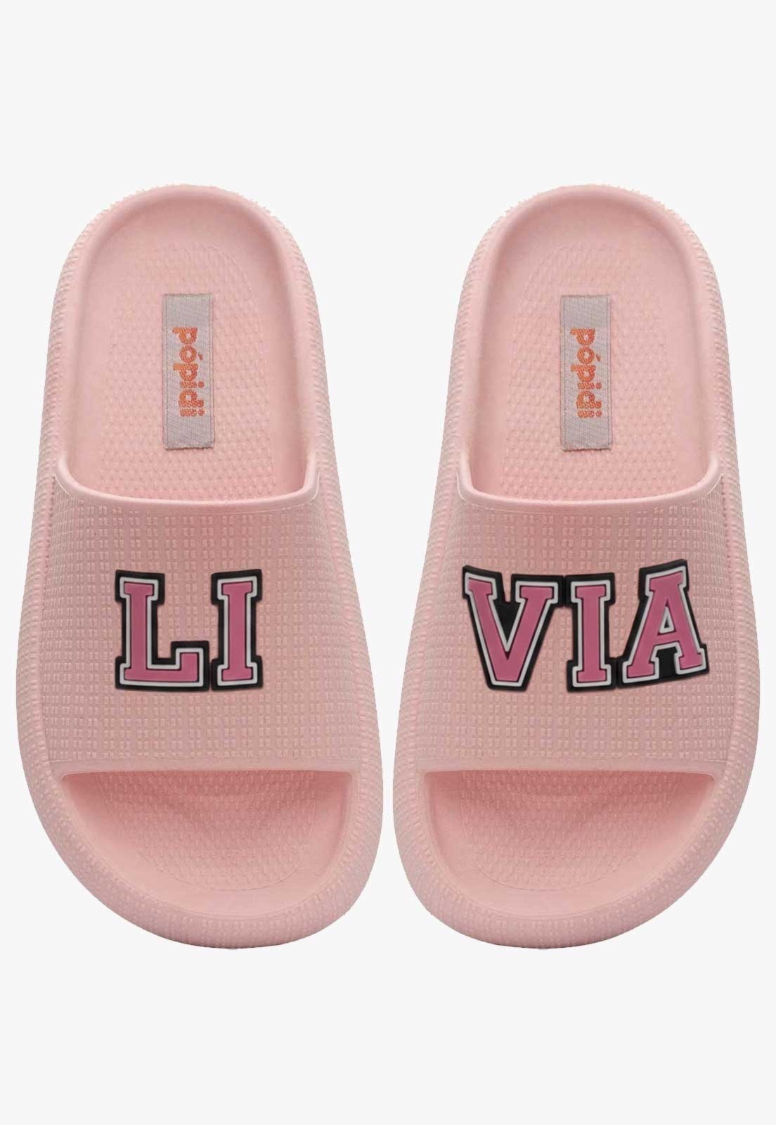 Infantil - Chinelo Pópidi Personalizado LIVIA Estilo Nuvem Rosa