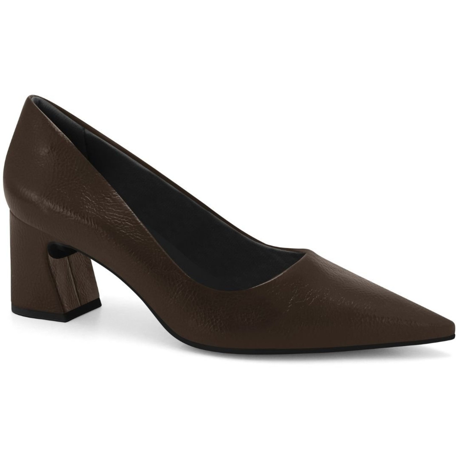 Sapato Feminino Salto Bloco Médio Ramarim 2516103-1 - Marrom