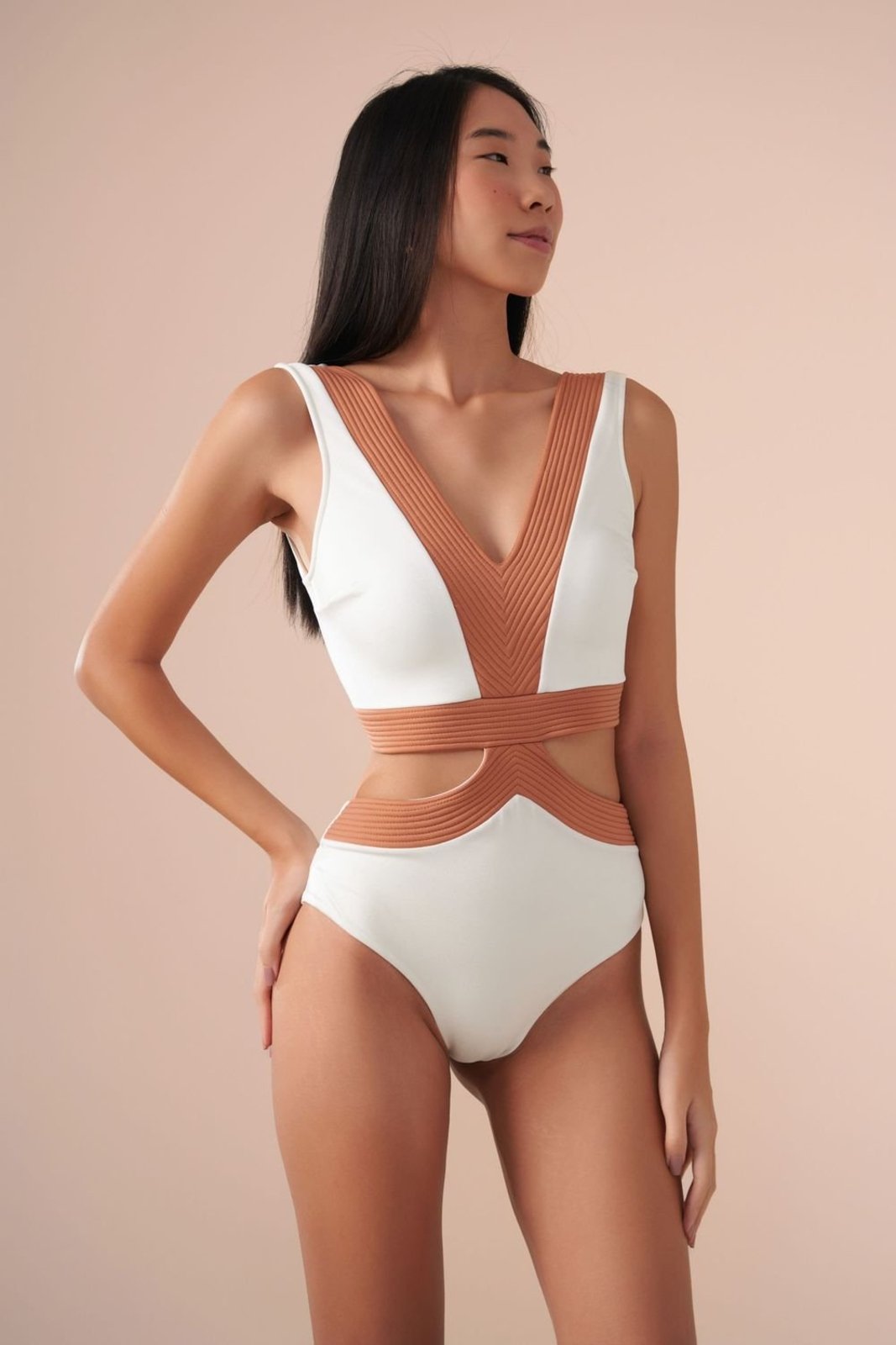 Maiô Silhueta Contour Off White Suntime