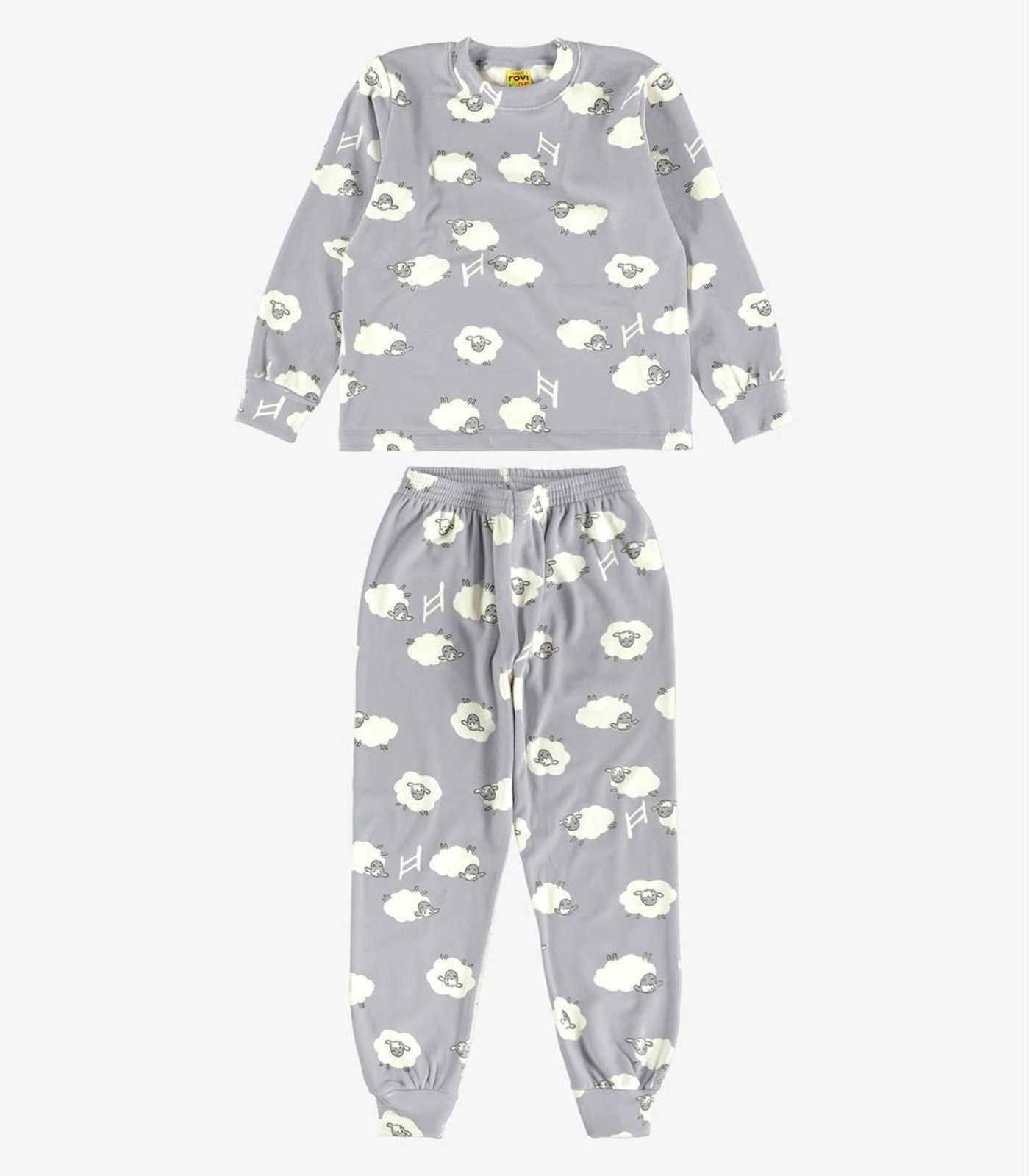 Pijama Fleece Comfort Rovi Cinza