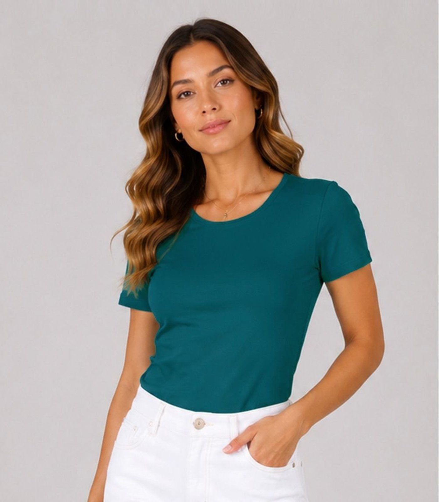 Blusa Feminina Cotton 30 Básica Kohmar Verde