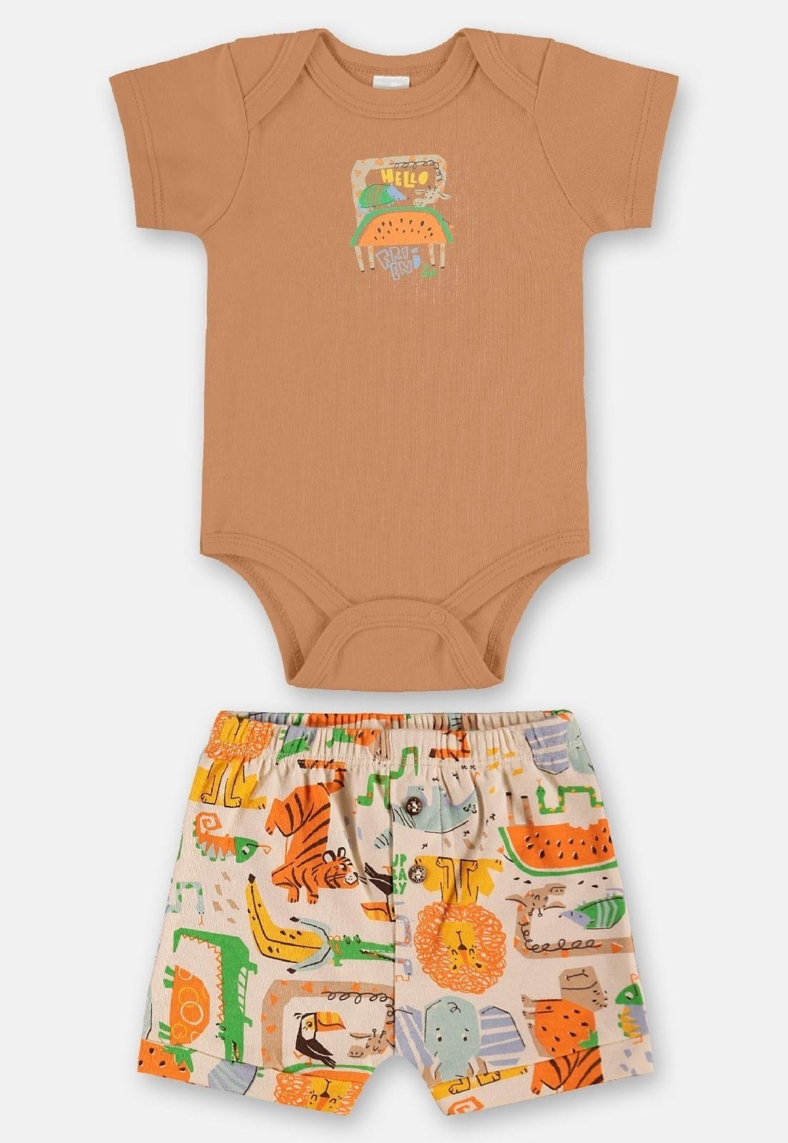 Infantil - Conjunto Suedine para Menino Up Baby Marrom