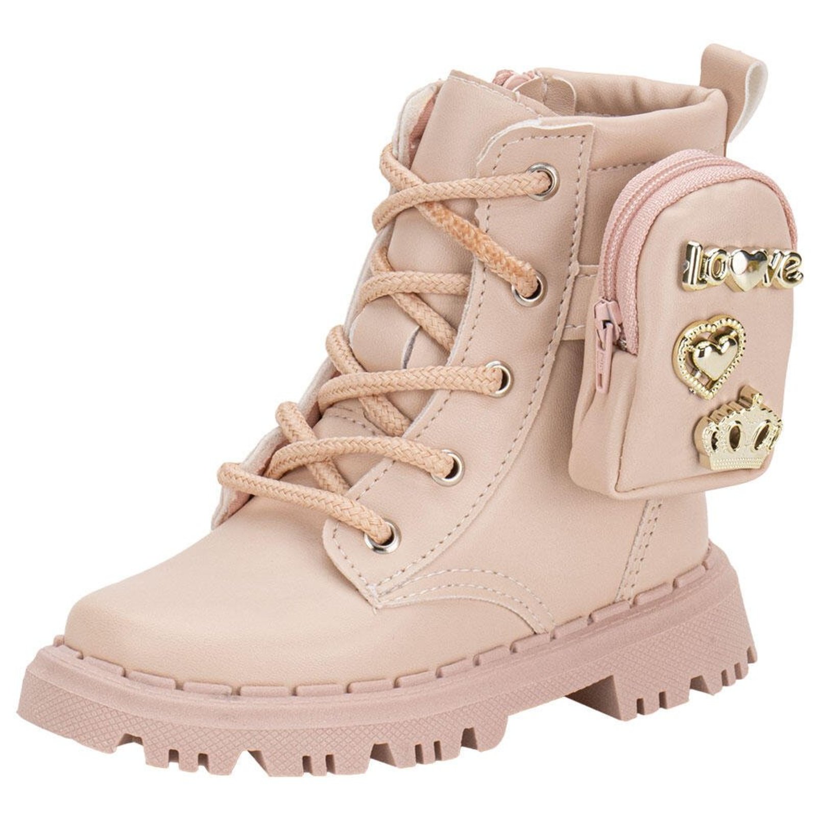 Infantil - Bota Coturno Bag Nilqi 15106 8069014 Rosê