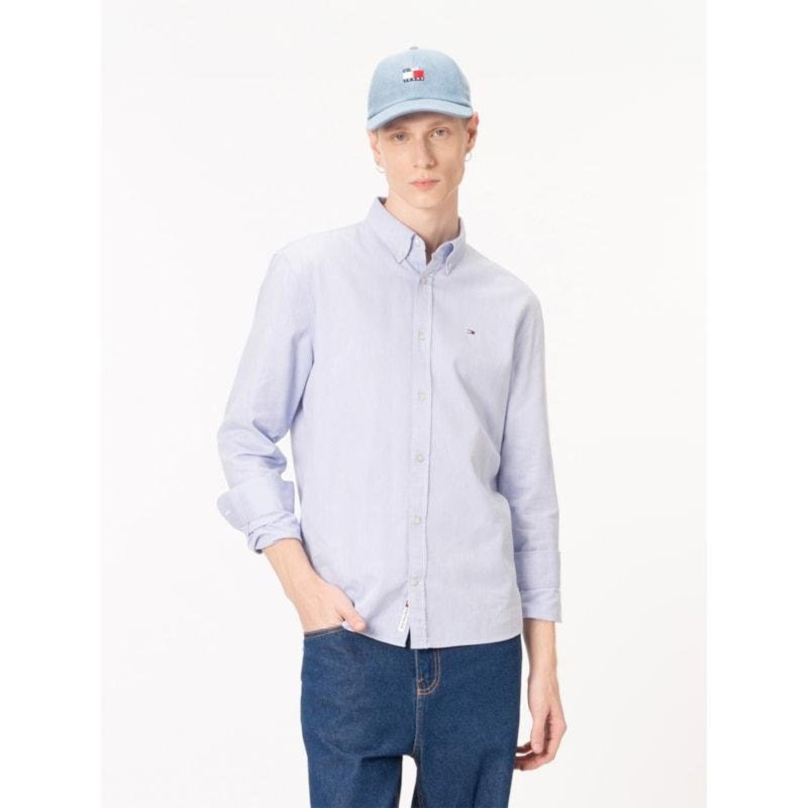Camisa Regular Oxford Azul