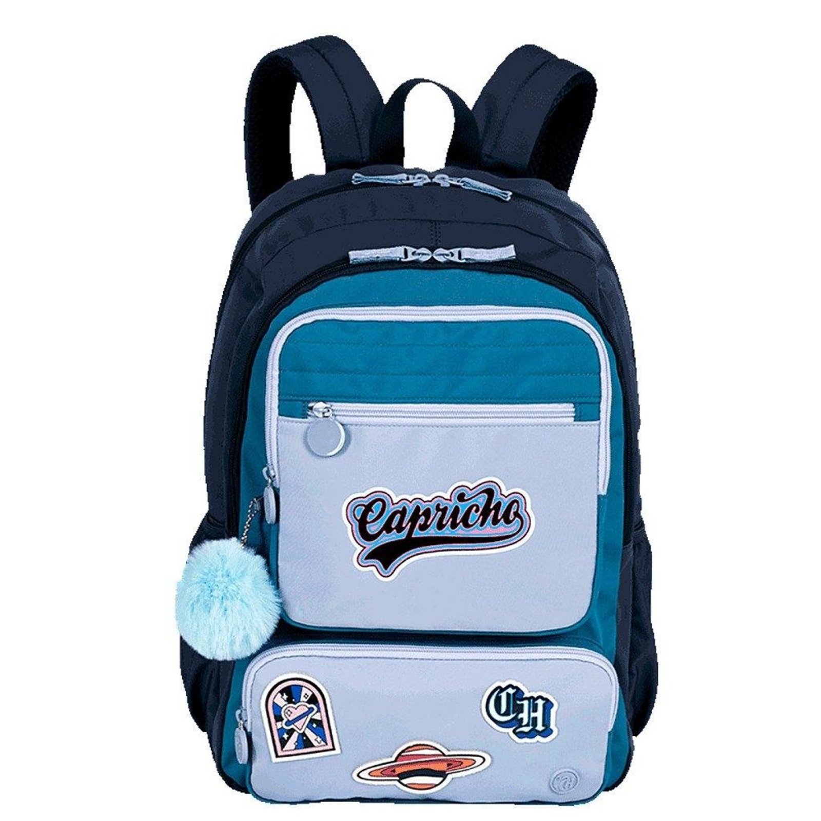 Infantil - Mochila Sestini Capricho Class Cosmic Patches Azul