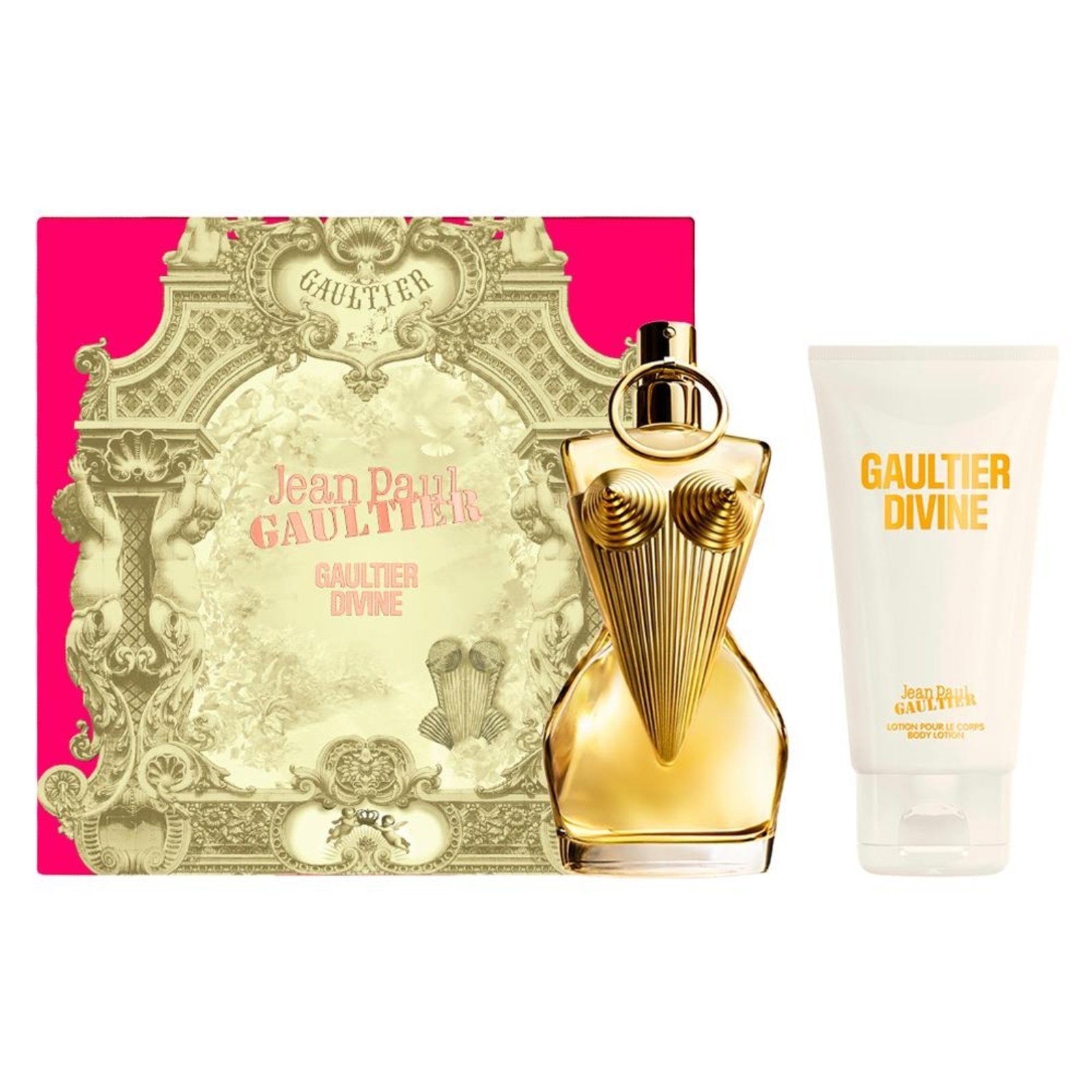 Kit Coffret Jean Paul Gaultier Divine Eau de Parfum 50ml Perfume Feminino + Creme Corporal 75ml