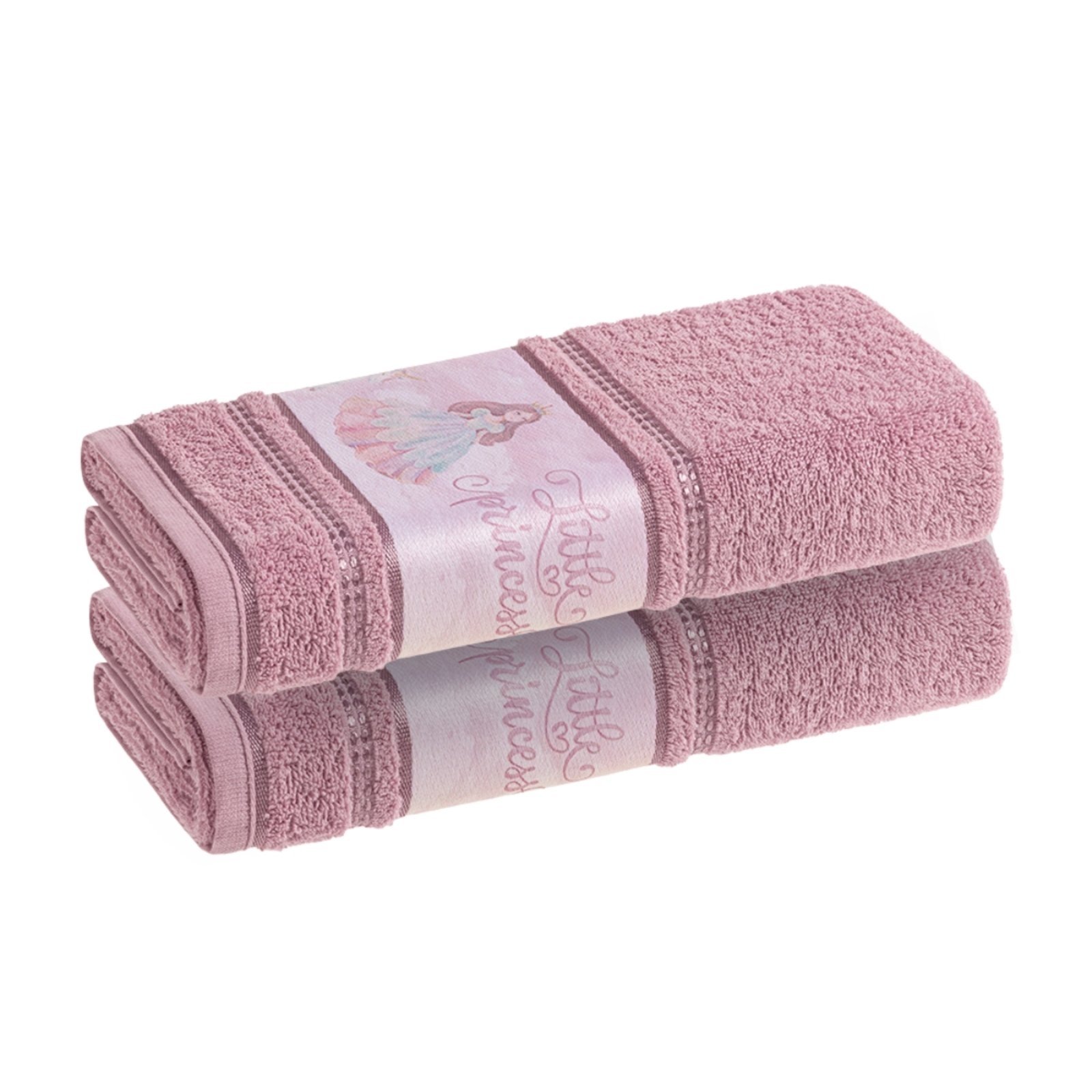 Kit 2 Toalhas Banho Karsten Princesinha Rosa