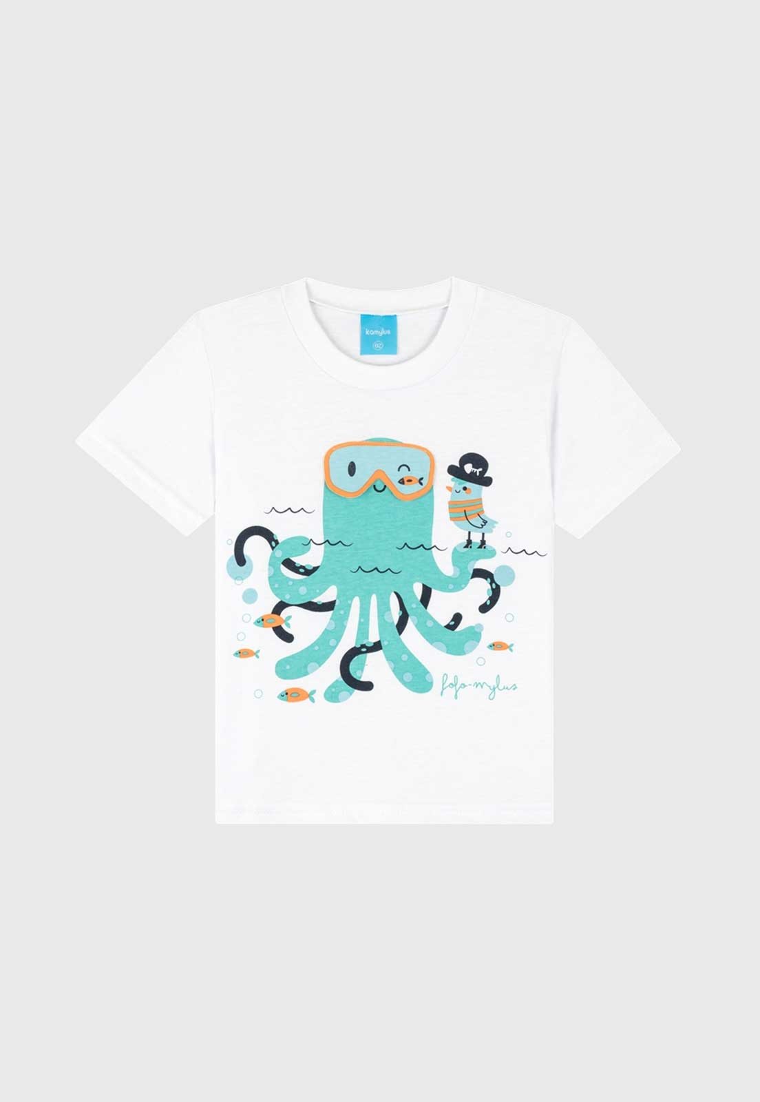 Vista 3 Conjunto 2pçs Manga Curta Kamylus Camiseta E Bermuda branco Kamylus branco