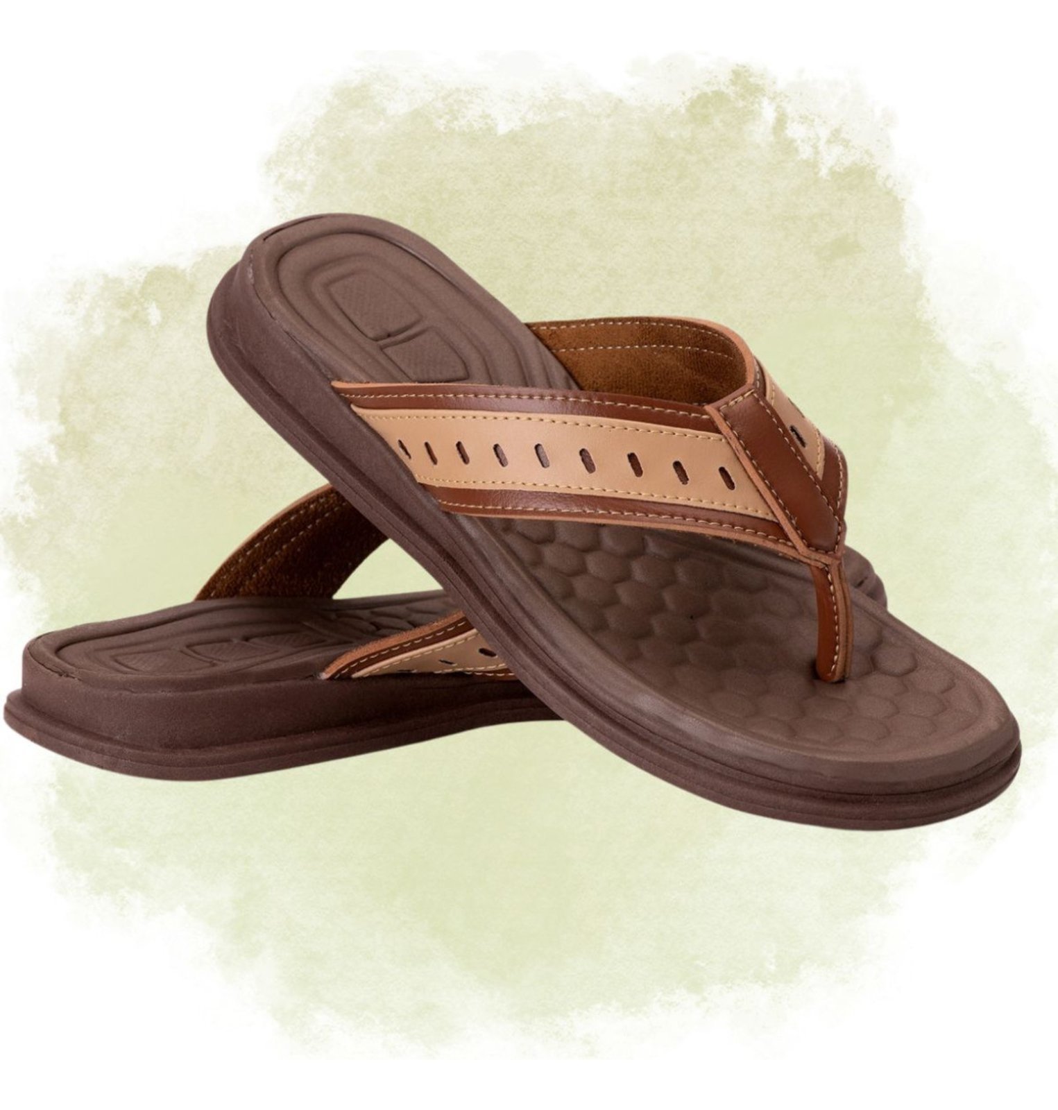 Chinelo Masculino Ortopédico Sandália Papete Masculino Marrom