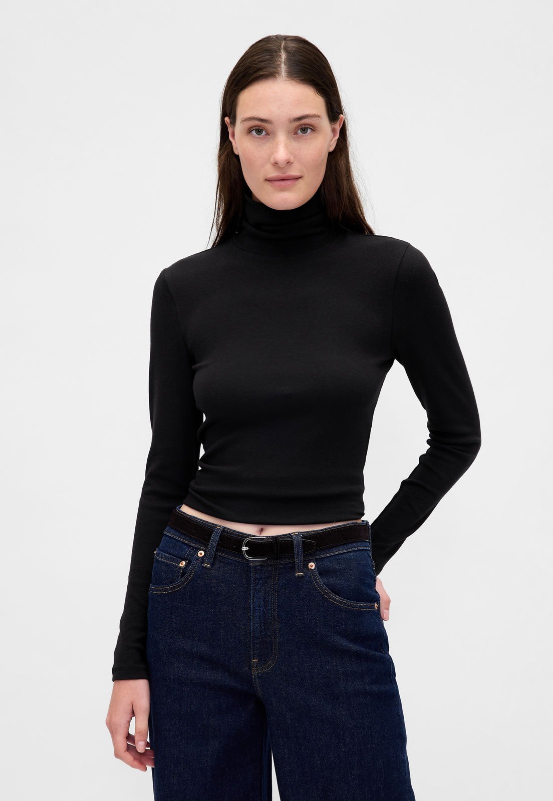 Blusa Feminina GAP Gola Alta Preta