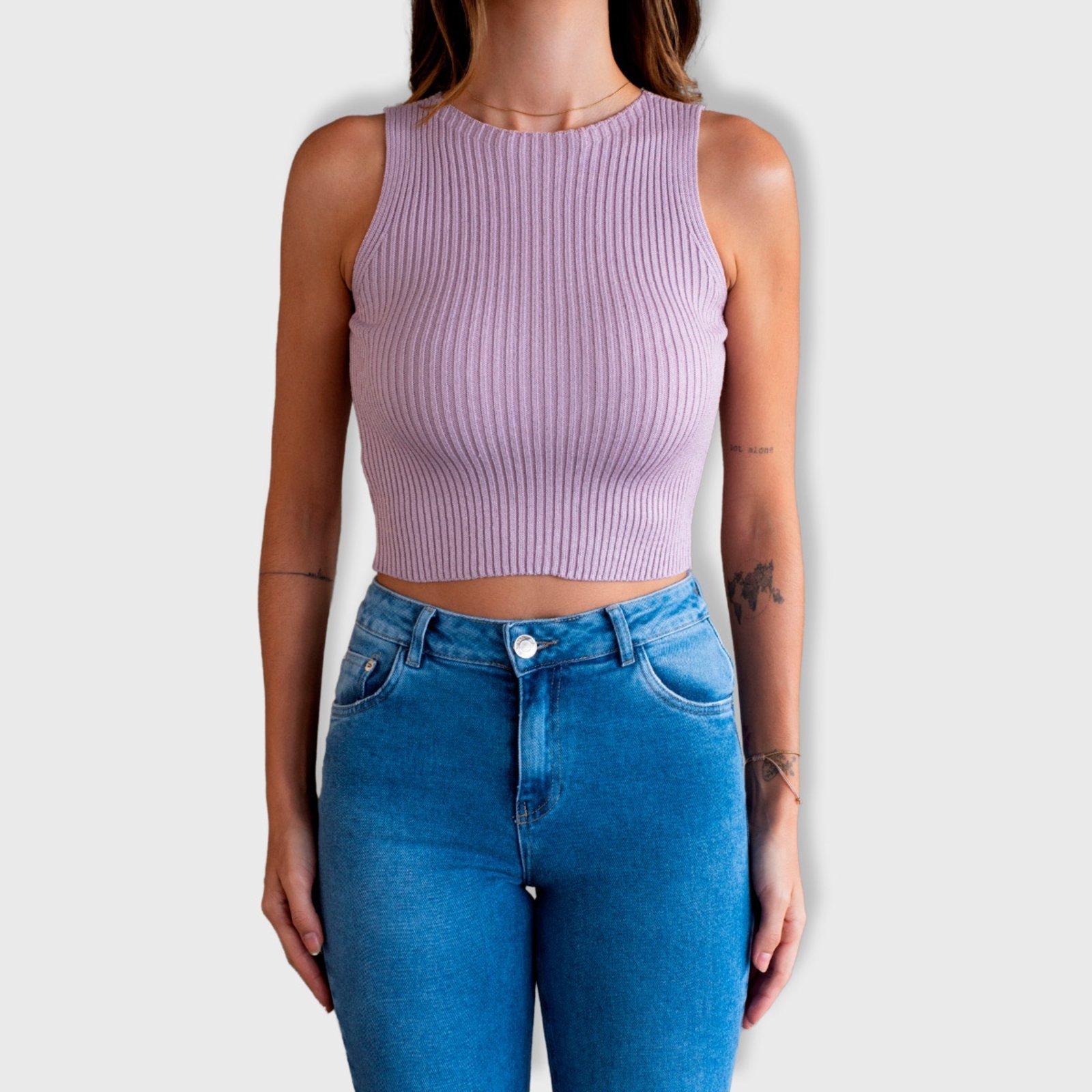 Regata Tricot Com Decote Alto Feminina Revanche Algaida