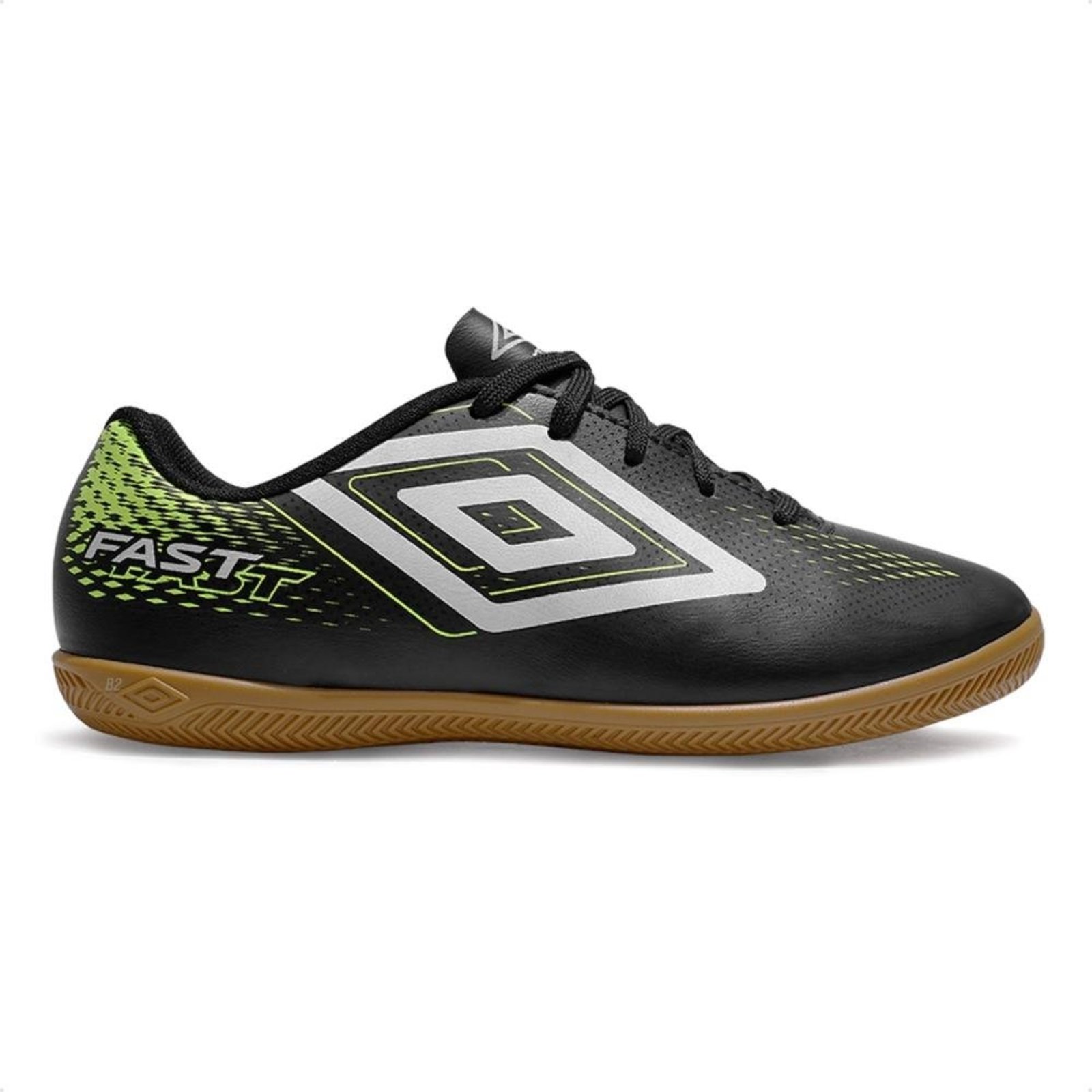 Chuteira Futsal Umbro Fast II Jr Preto