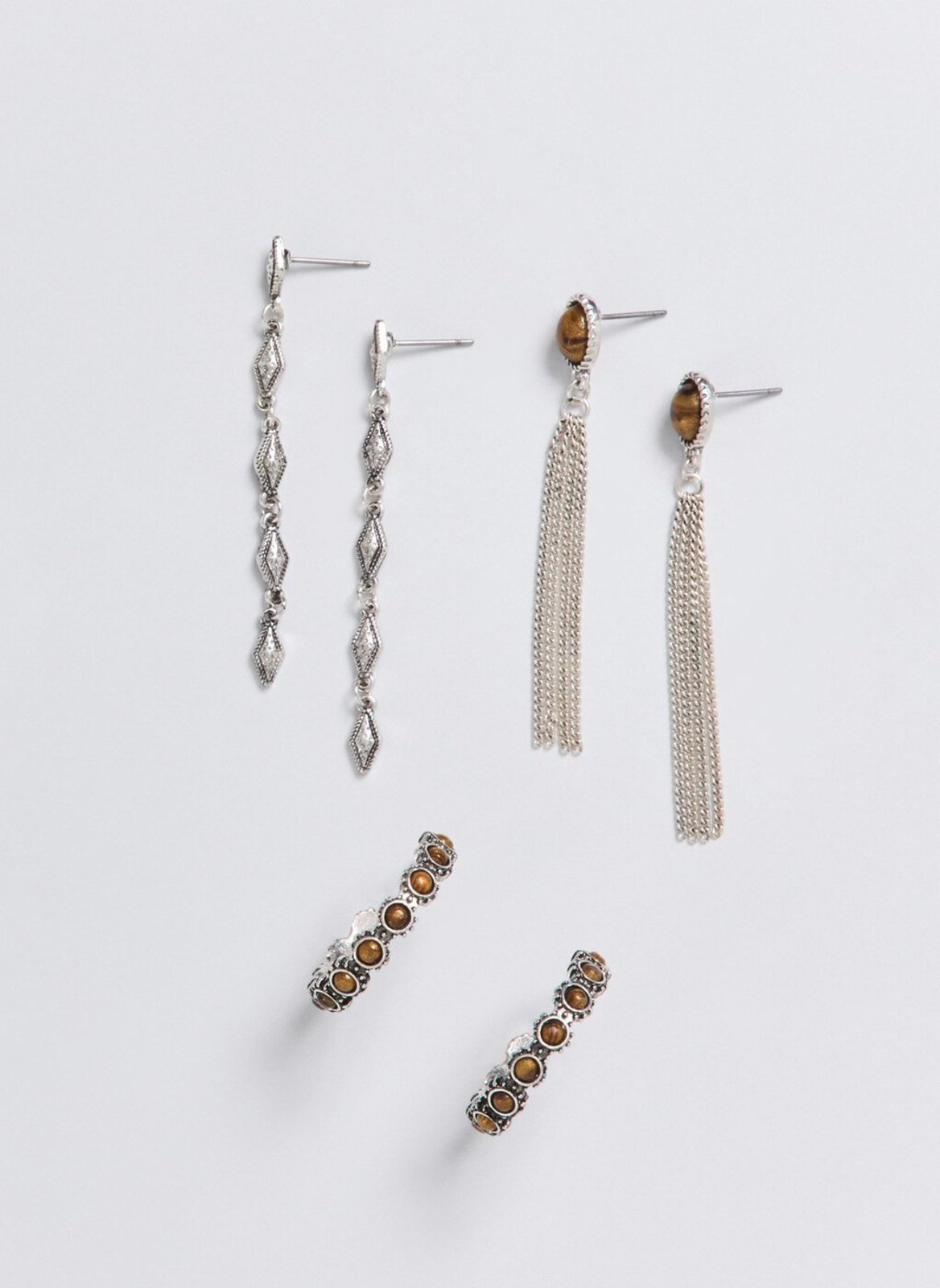 Conjunto 3 Brincos Boho