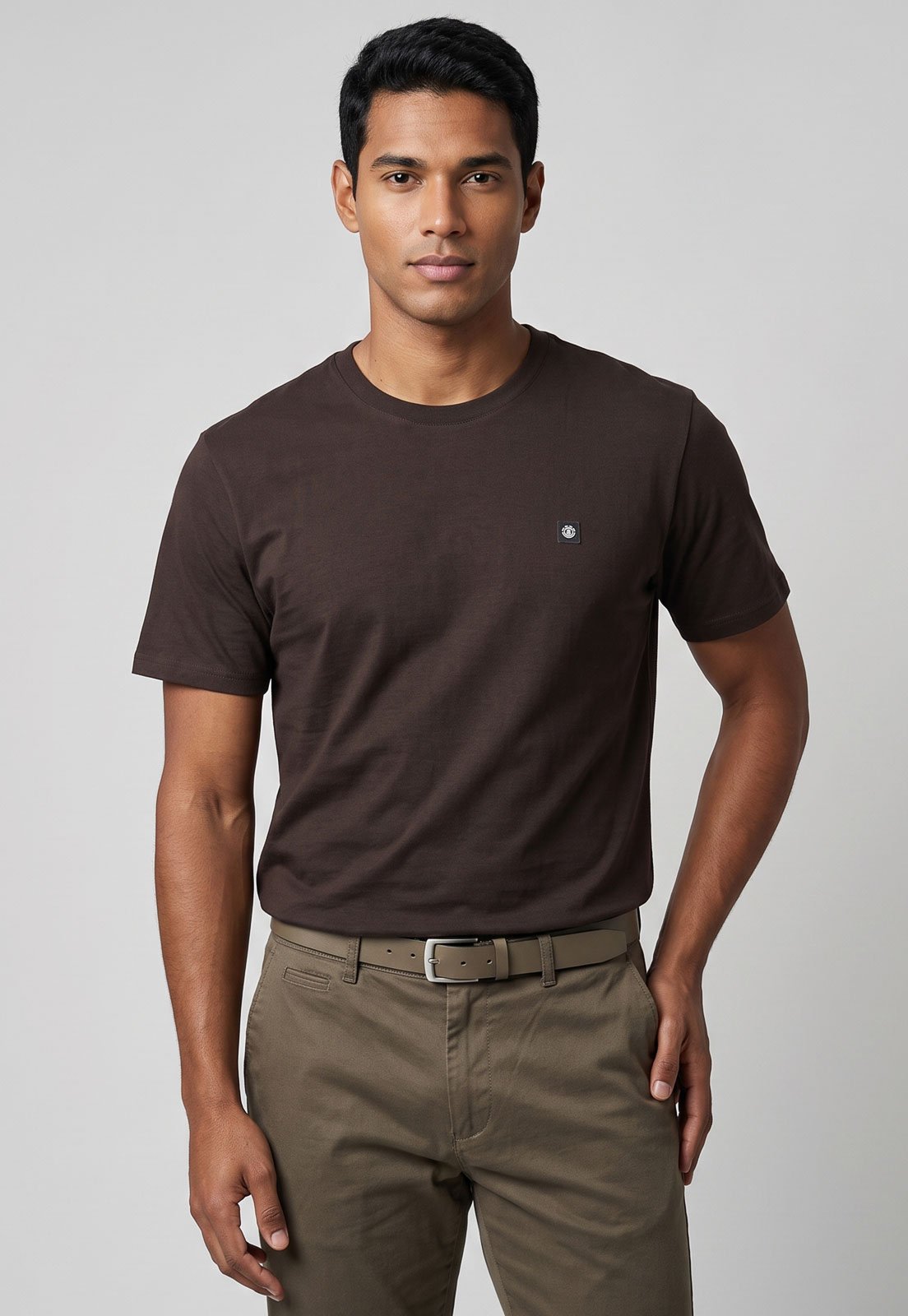 Camiseta Masculina Element Mini Transfer Marrom