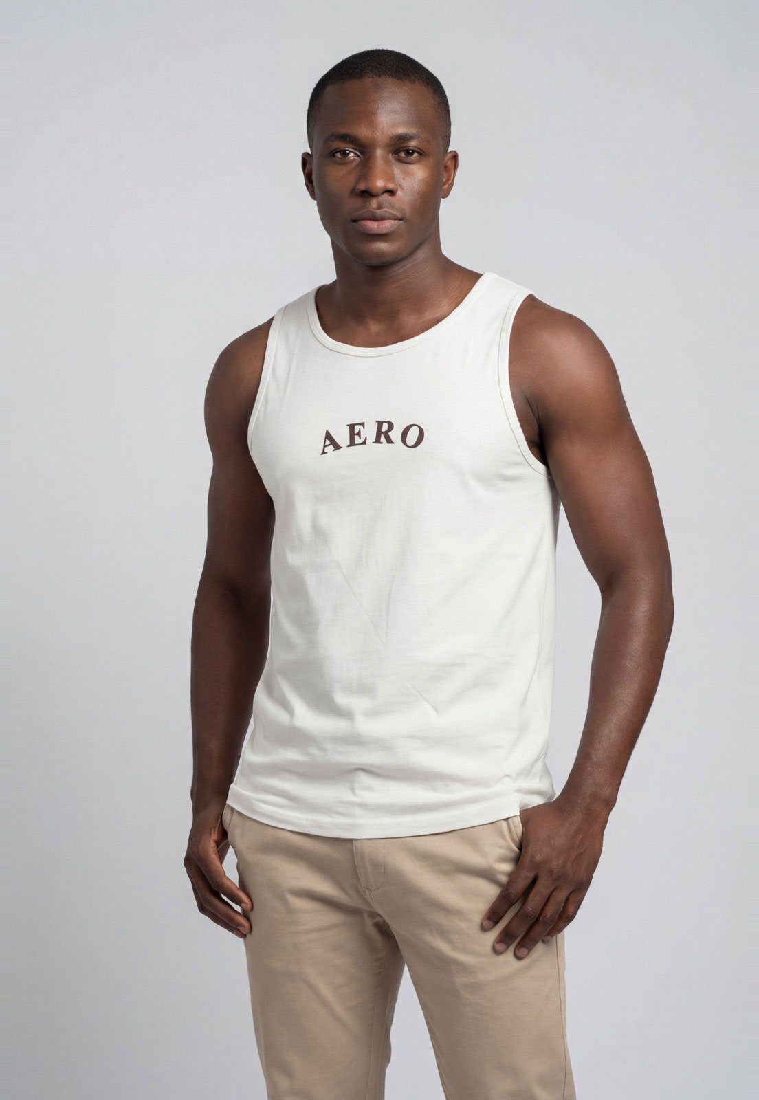 Regata Masculina Aeropostale Estampa Aero Off-White