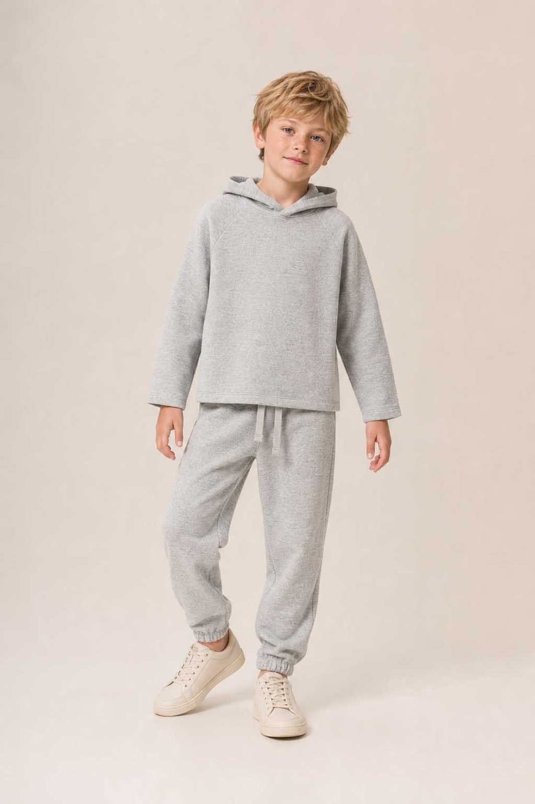 Infantil - Conjunto Bugbee Menino em Moletom Mescla Felpadon Mescla
