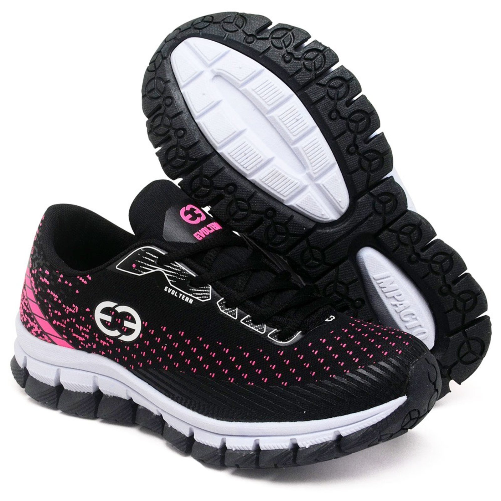 Infantil – Tênis Feminino Evoltenn Impacto Preto Pink