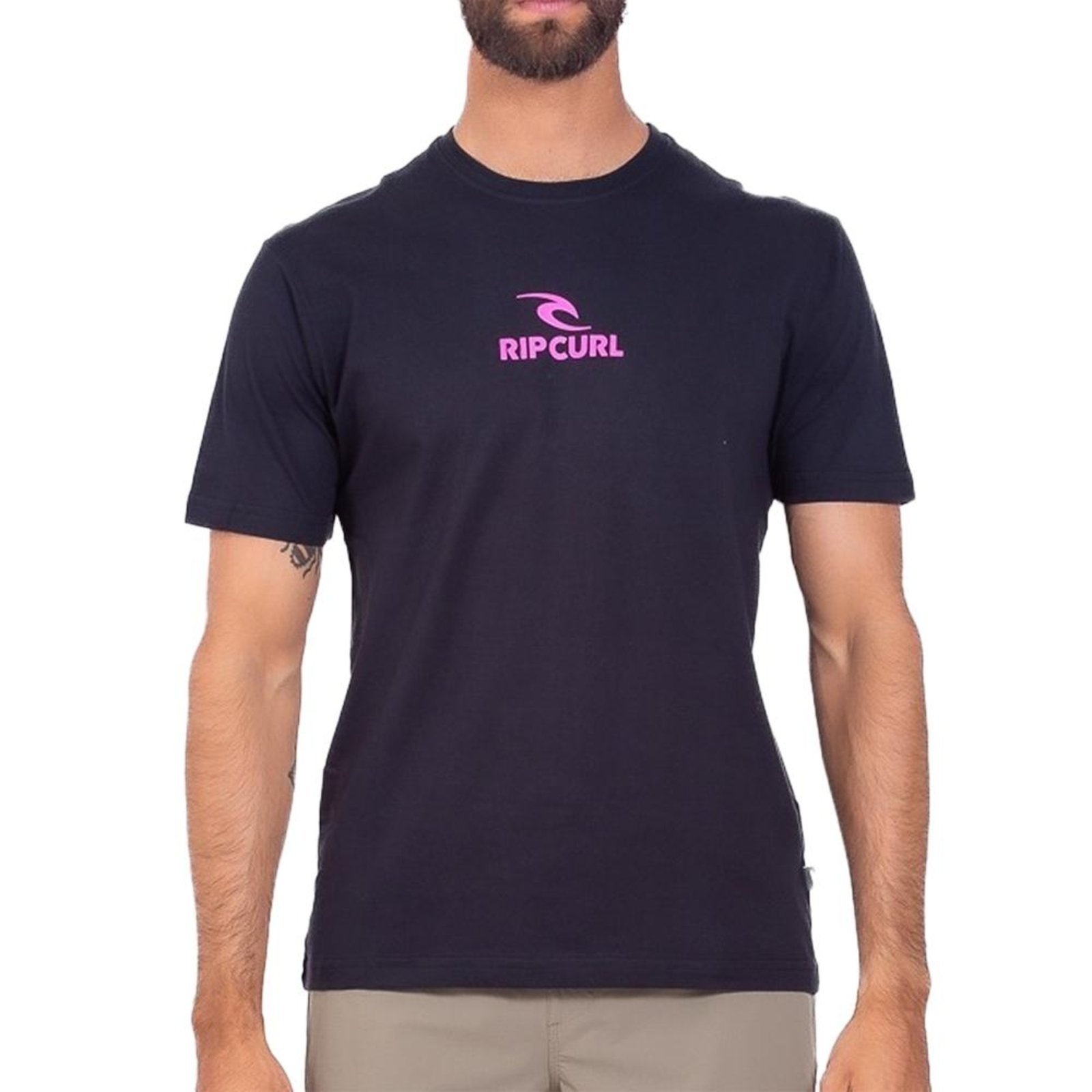 Camiseta Rip Curl Icon Big SM25 Oversize Masculina Preto