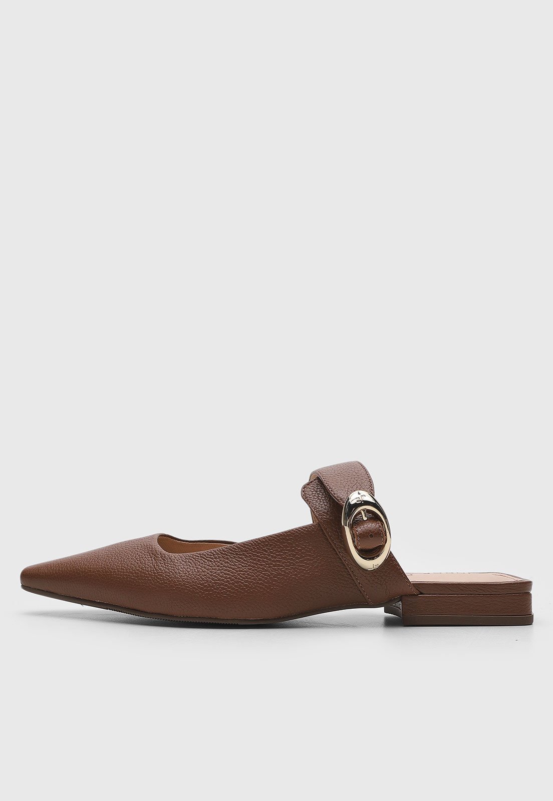 Mule Feminino Jorge Bischoff Fivela Marrom