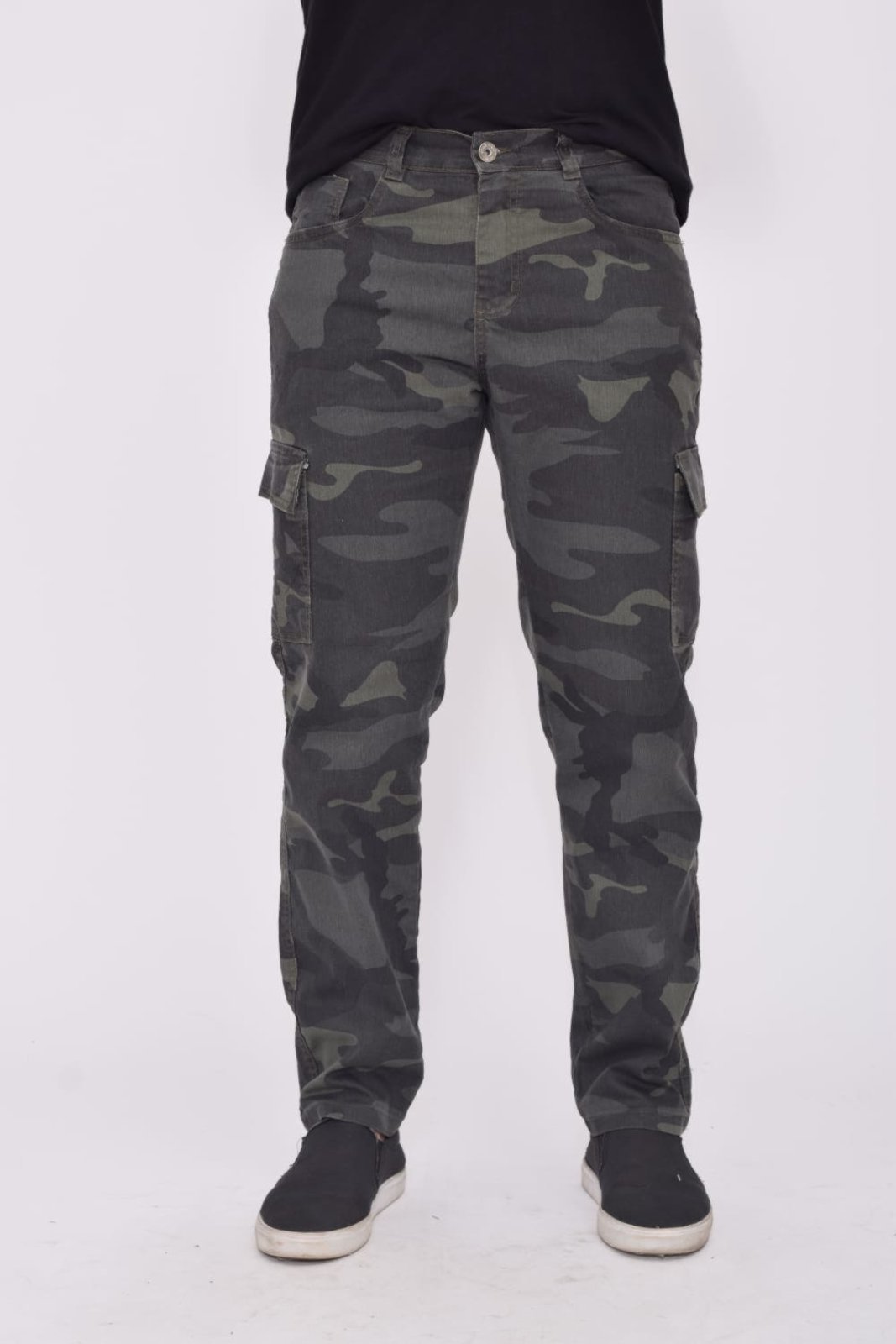 Calça Camuflada Verde Militar Cargo Masculina Alleppo Jeans