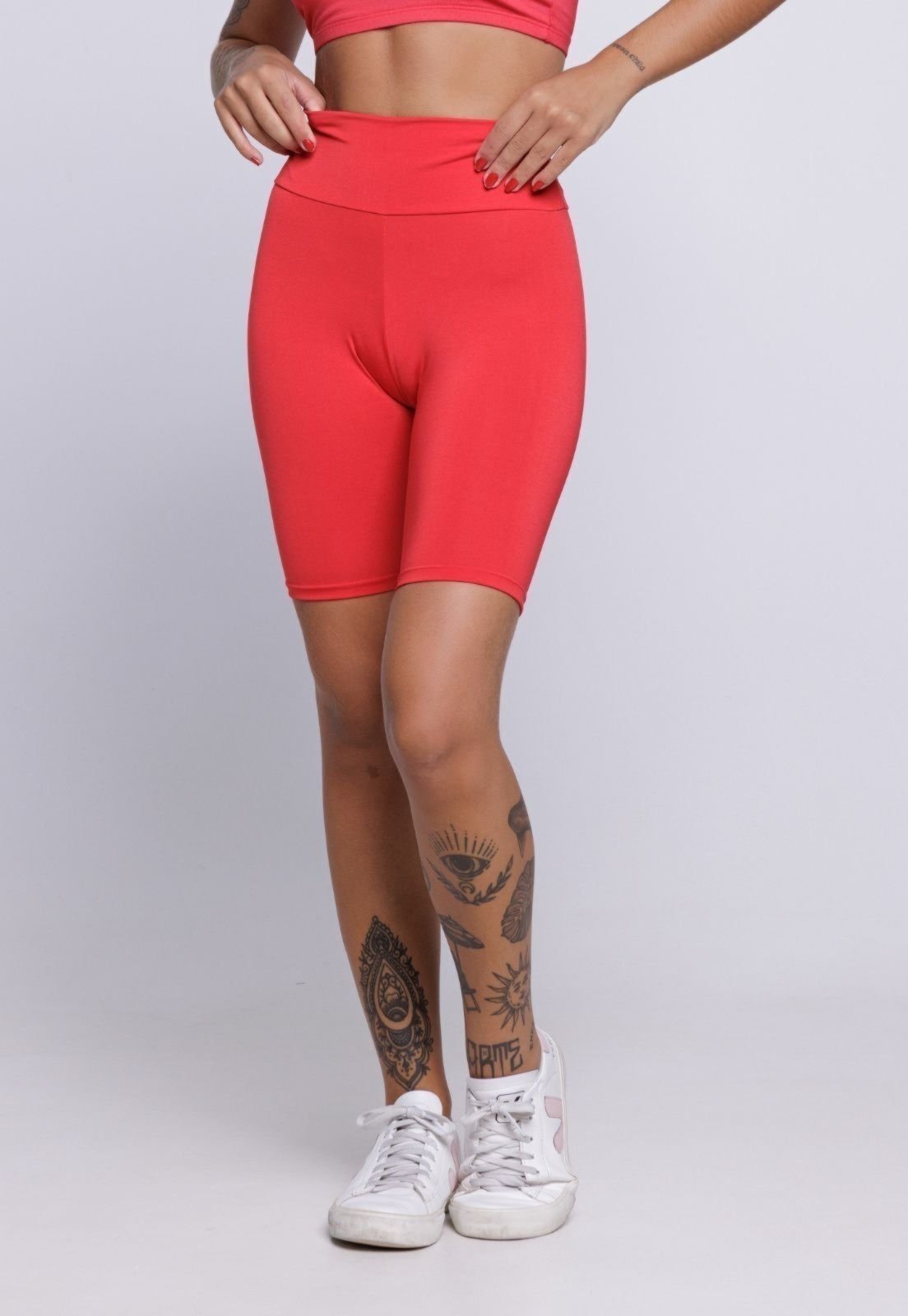 Bermudinha Vekyo Legging Fitness Vermelho