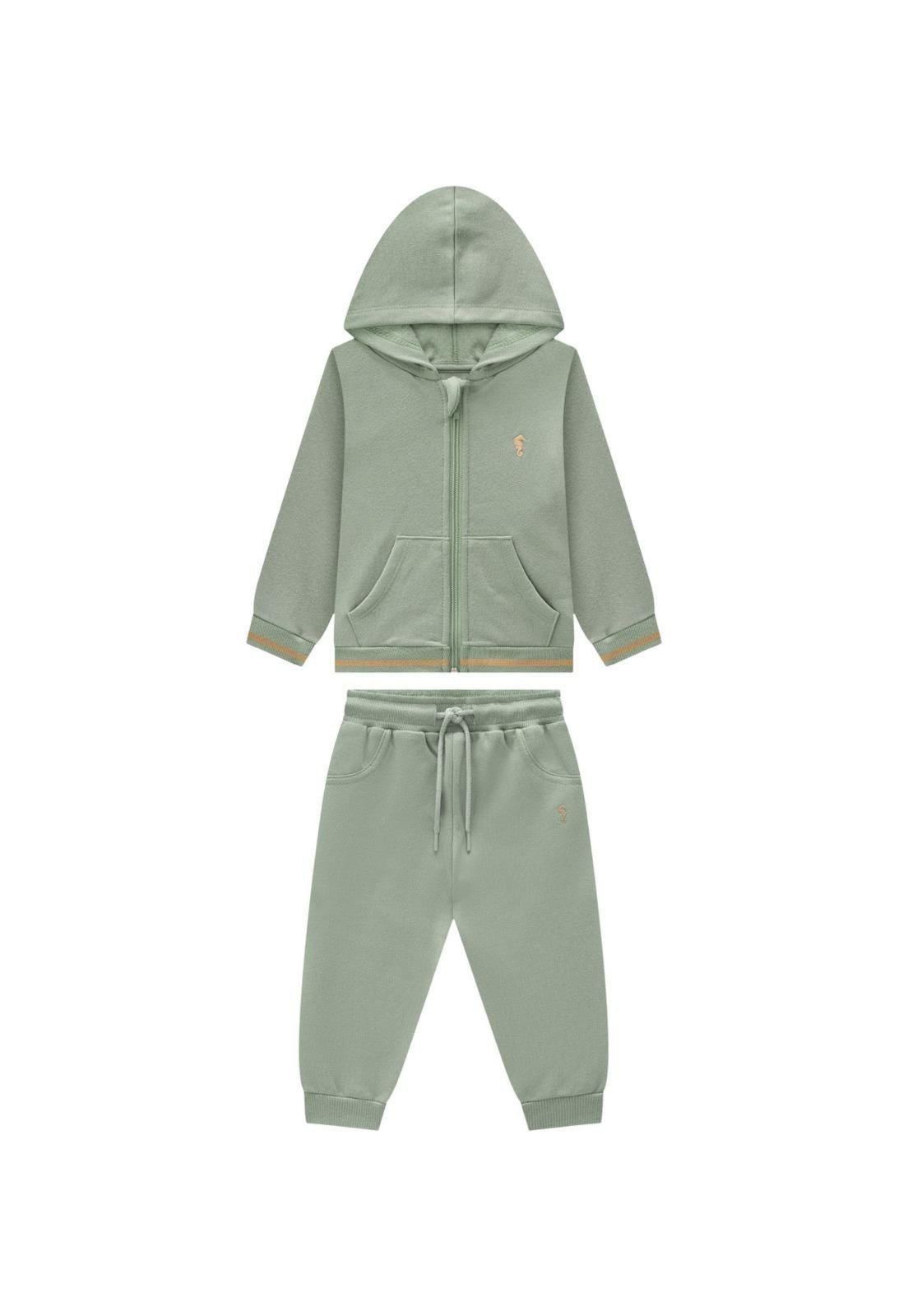 Infantil - Conjunto Calça Menino Onda Marinha 1 Cinza