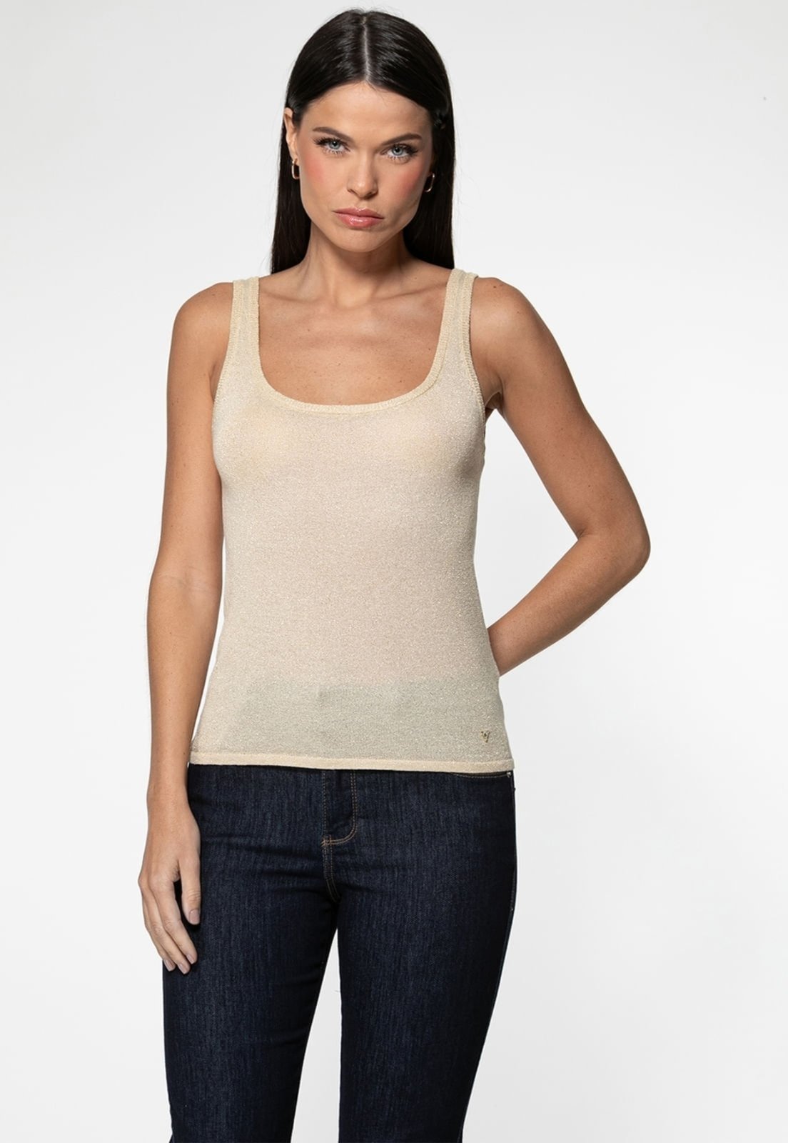 Regata Guess Tricot Lurex Eco Dourado