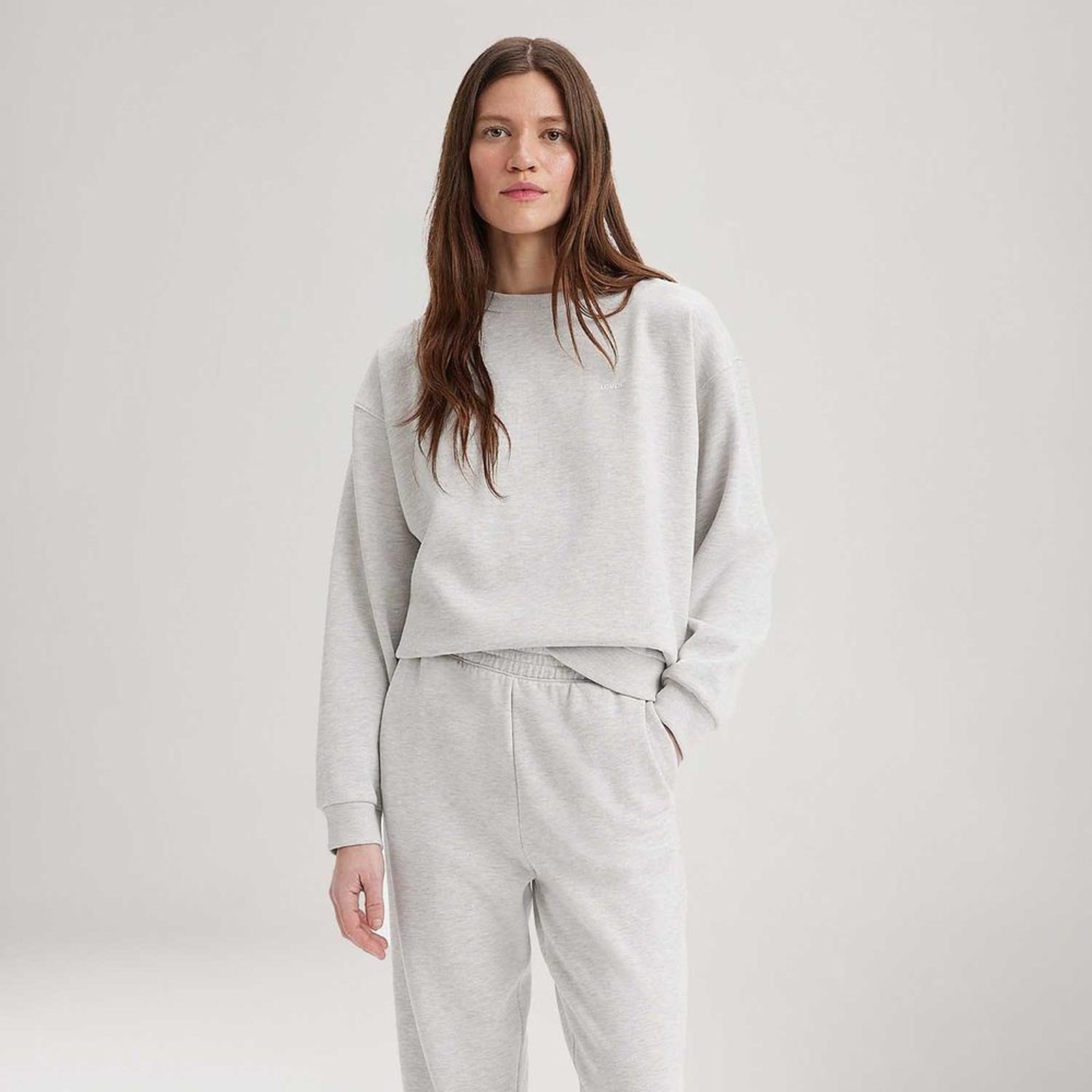 Moletom Levi’s® Everyday Sweatshirt Cinza Manga Longa