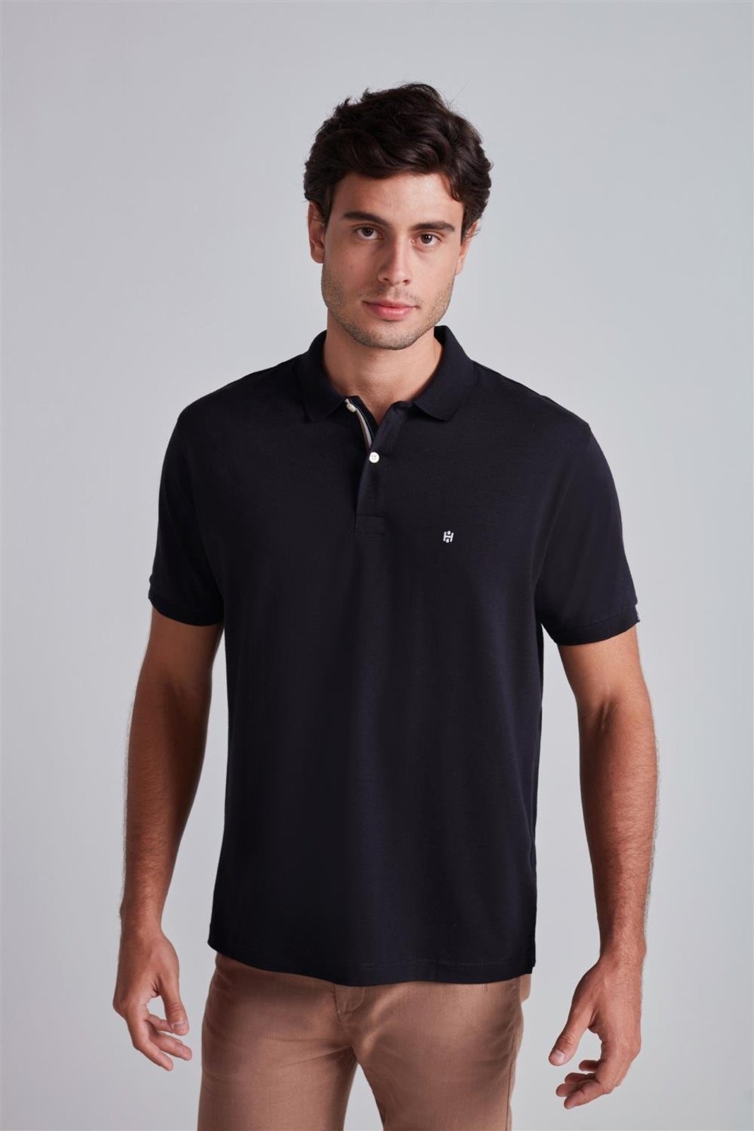 HIGHSTIL Camisa Polo Malha Comfort - Preto