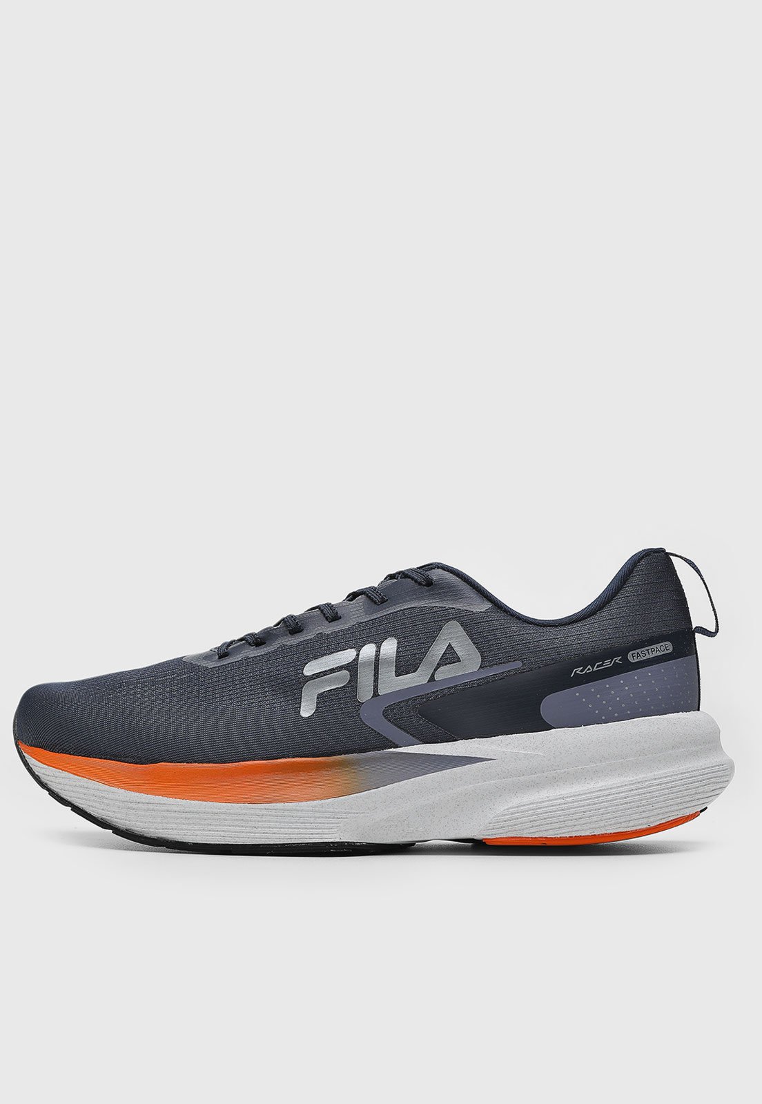 Vista 2 Tênis Masculino Fila Racer Fastpace e Laranja azul marinho Fila azul marinho