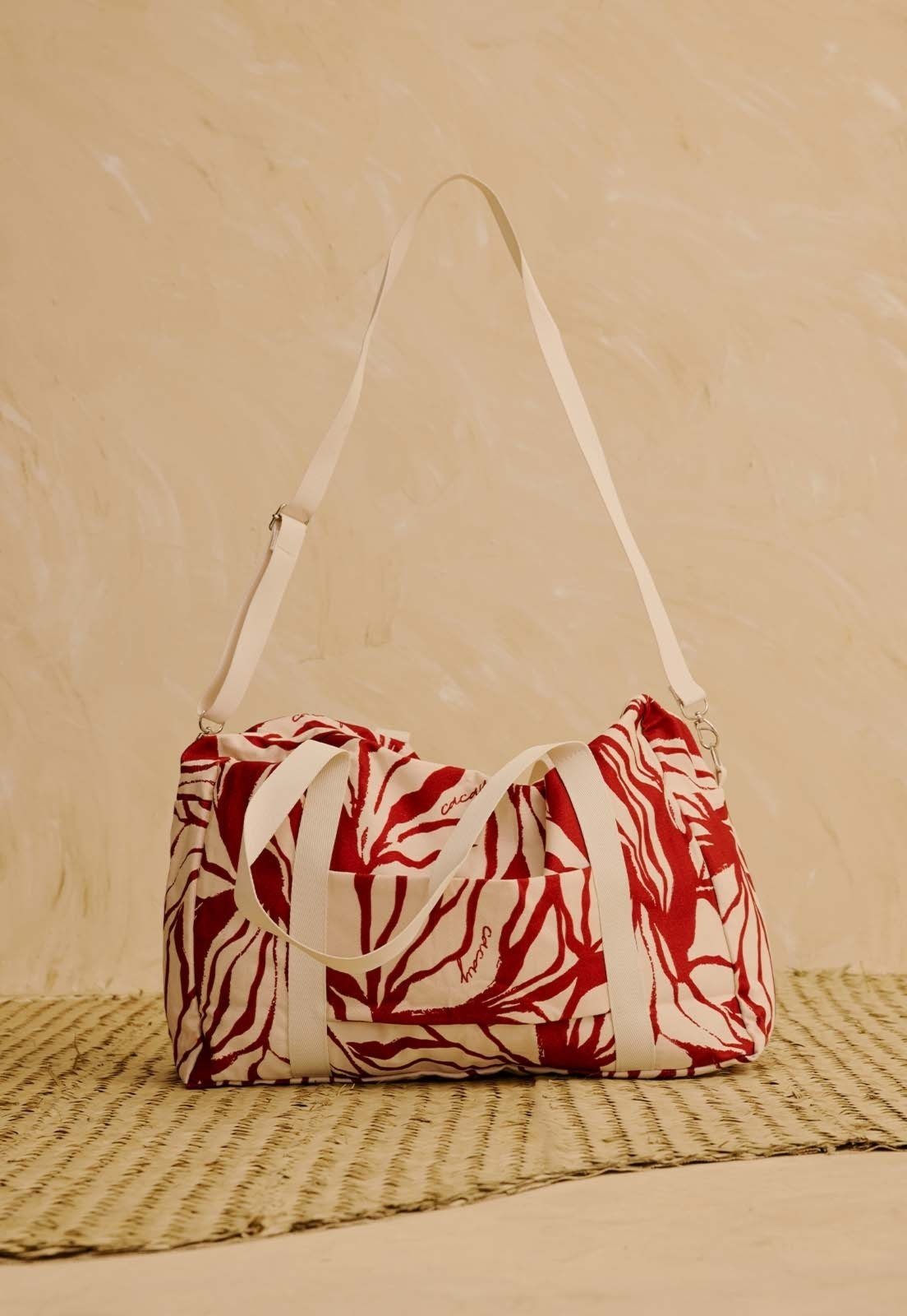 Vista 3 Mala de Viagem Estampada Cacau Zebra CaCay vermelho CaCay vermelho