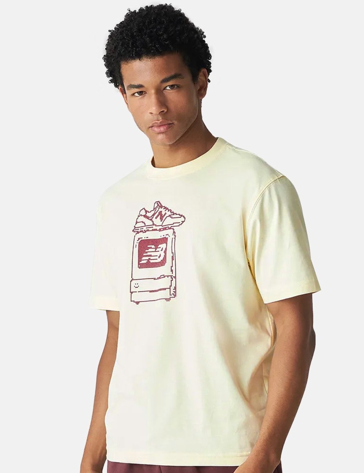 Camiseta Masculina New Balance Digitally Remastered Amarelo Claro
