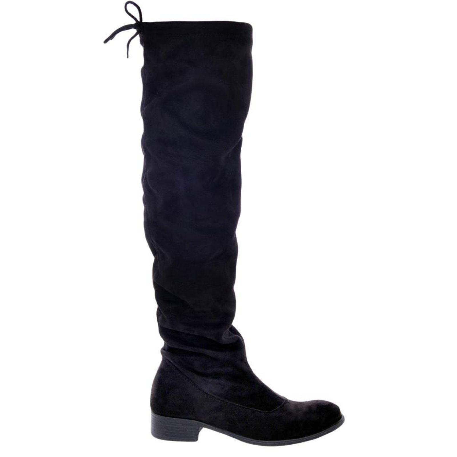 Bota Feminina Over The Knee Camurça Cano Longo Confortável Preto 34 Preto
