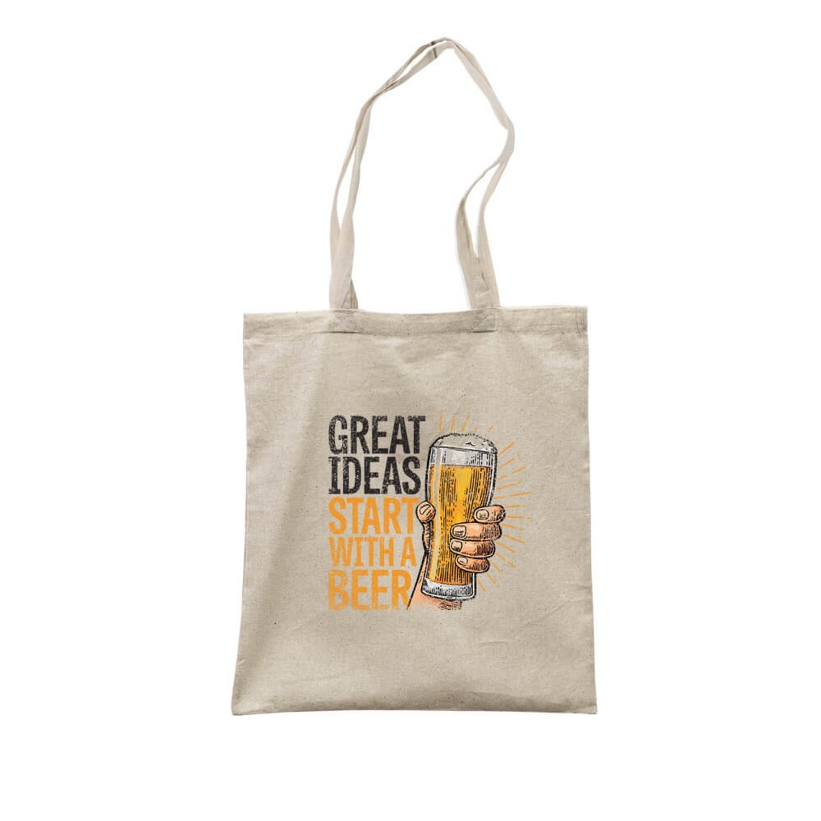 Ecobag Ideas With A Beer - Bege - Casual - Studio Geek
