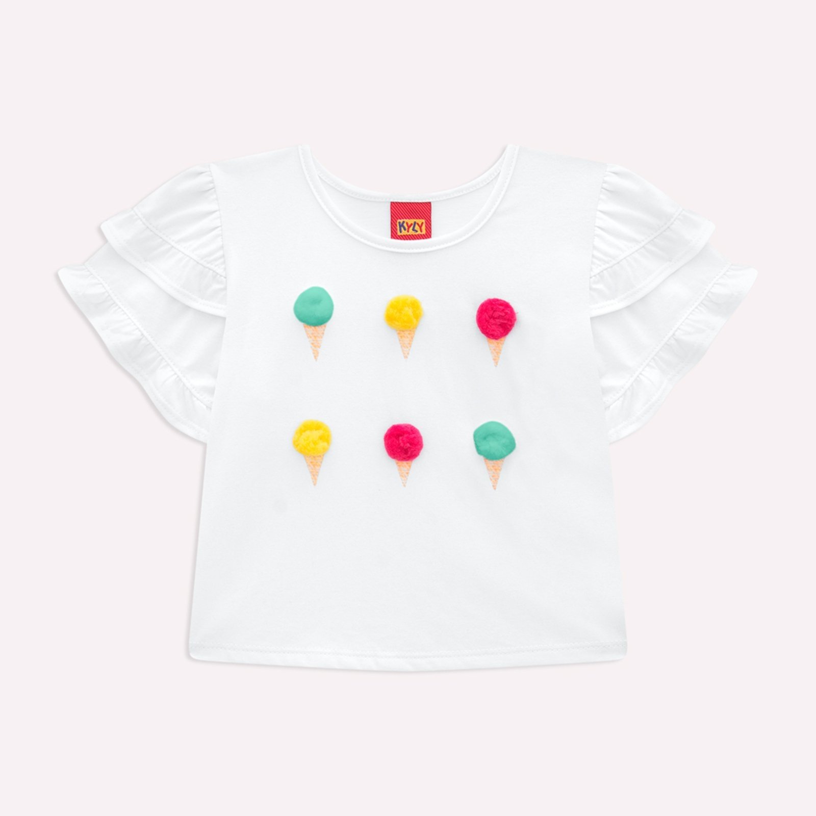 Vista 3 Infantil - Conjunto Menina Sorvetes Kyly azul marinho Kyly azul marinho
