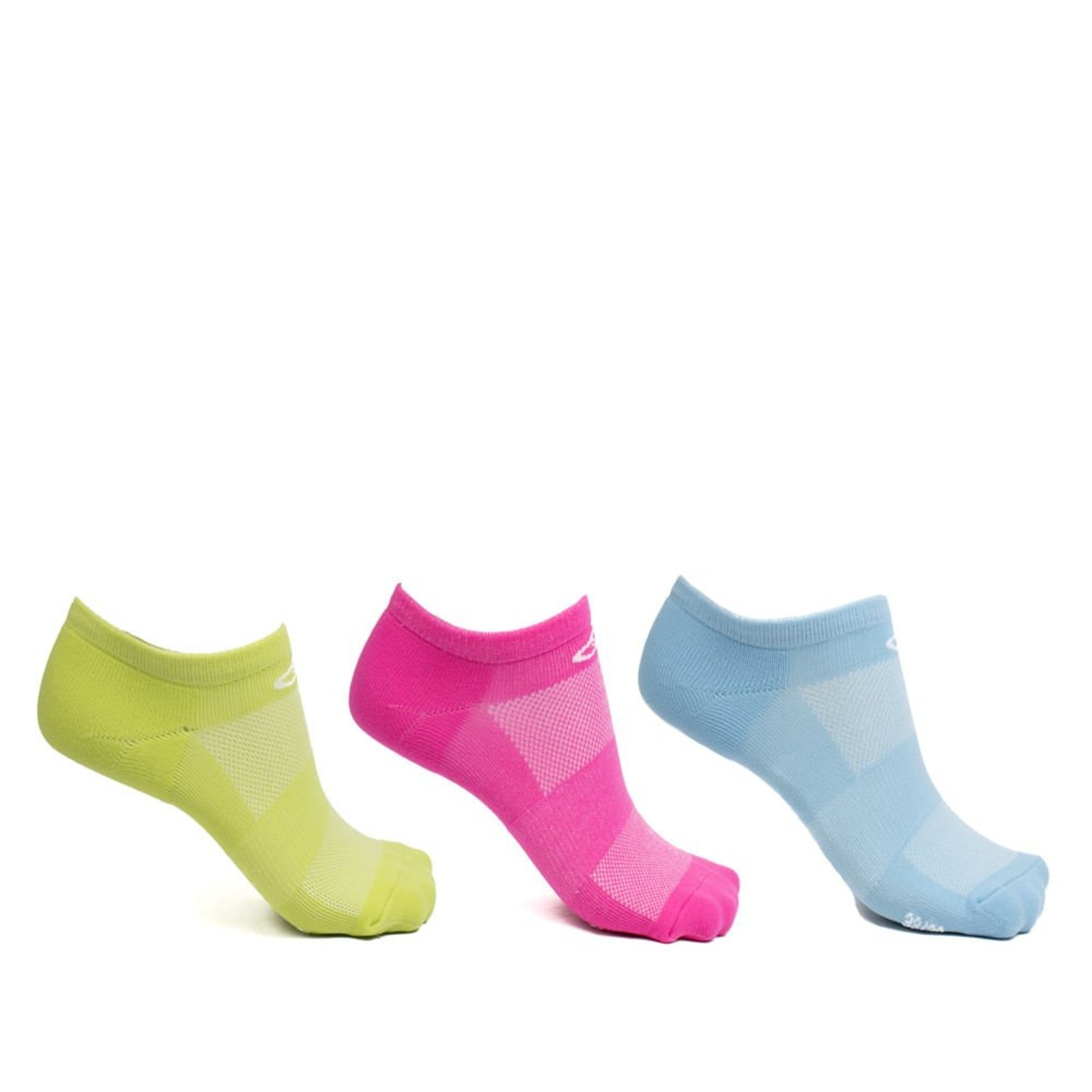 Meia Unissex Olympikus Cano Invisível Azul/Verde Neon