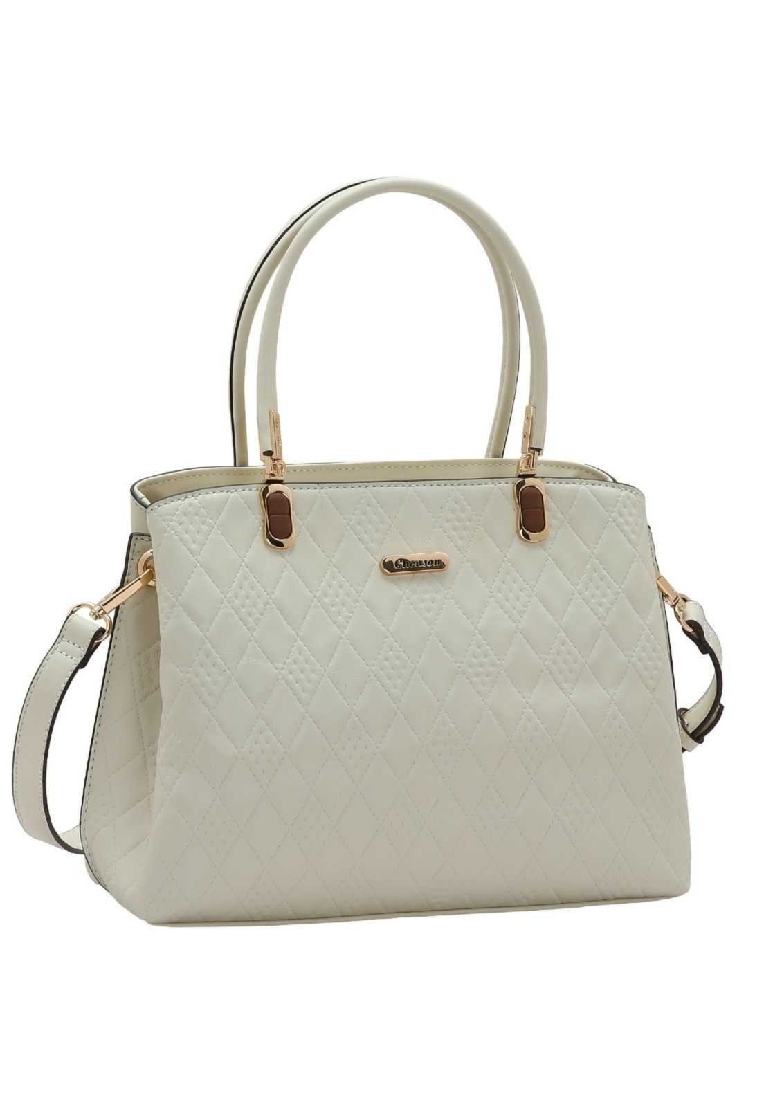 Bolsa Feminina Chenson Geométrico 3485261 Bege